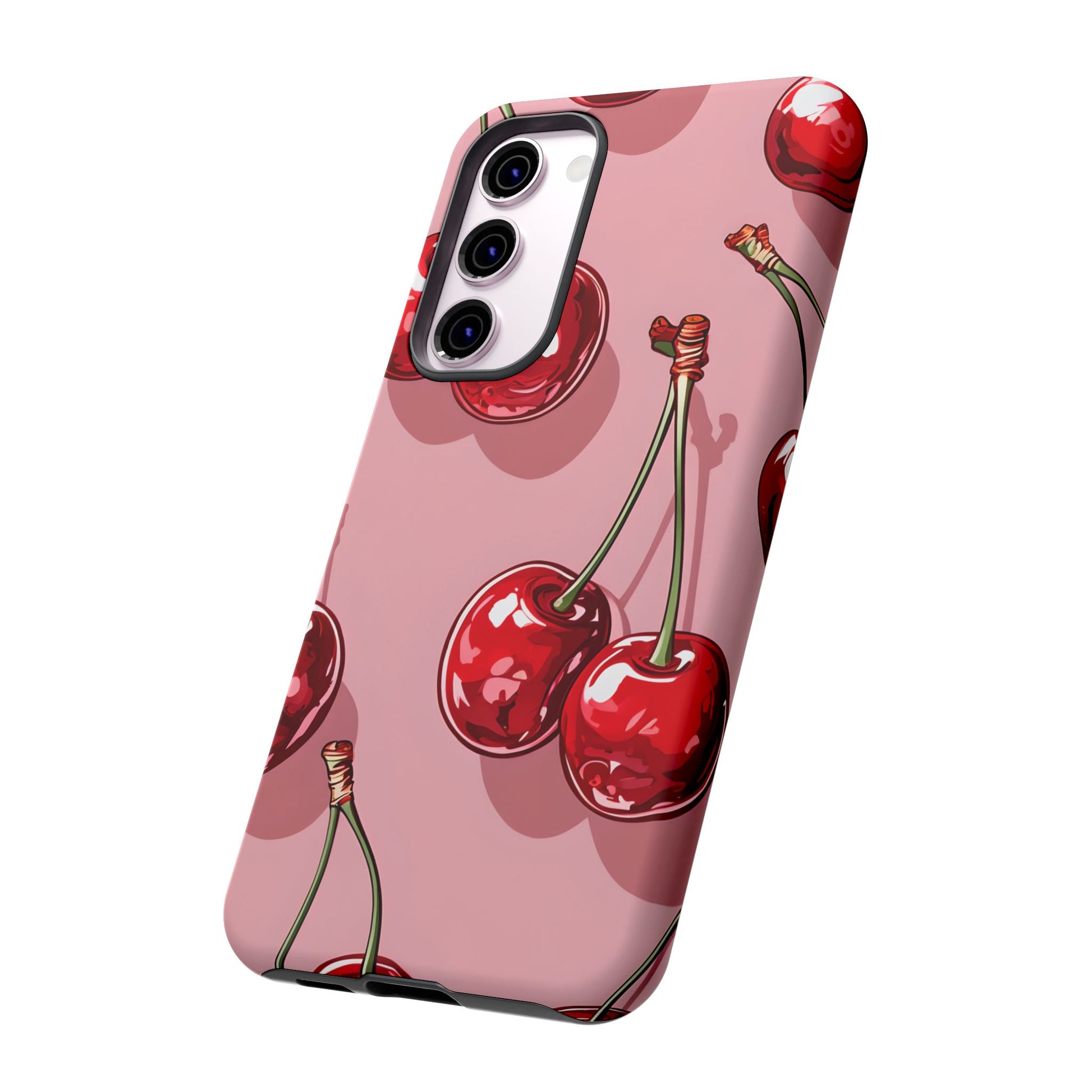 Cherry Blossom Phone Case, Tough Phone Cover, Cute Cherry Design, Summer Vibes, Phone Accessory, Gift for Her