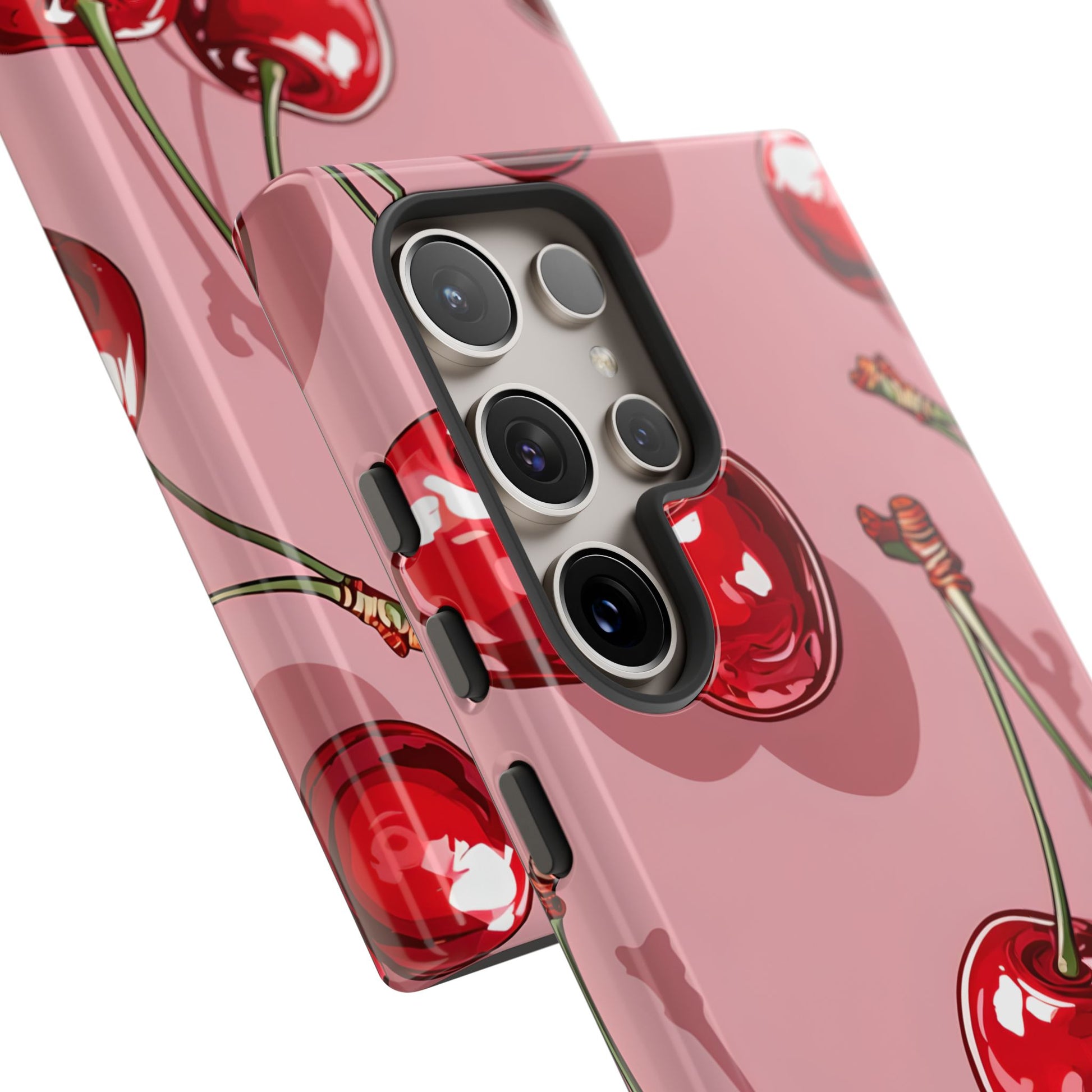 Cherry Blossom Phone Case, Tough Phone Cover, Cute Cherry Design, Summer Vibes, Phone Accessory, Gift for Her