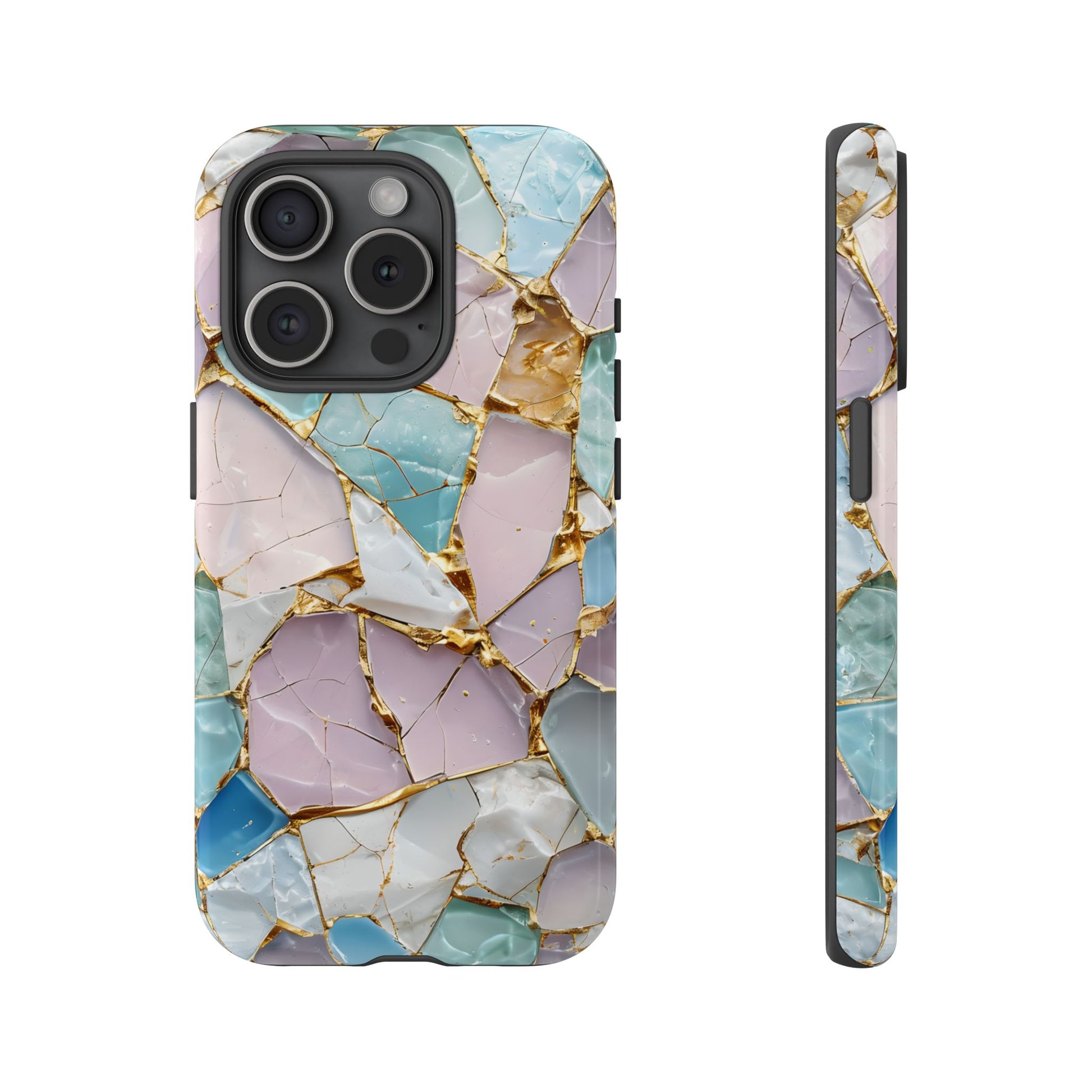 Colorful Phone Case - Tough Cases with Elegant Marble Design, Stylish Cover for Everyday Use, Gift for Her, Tech Accessory