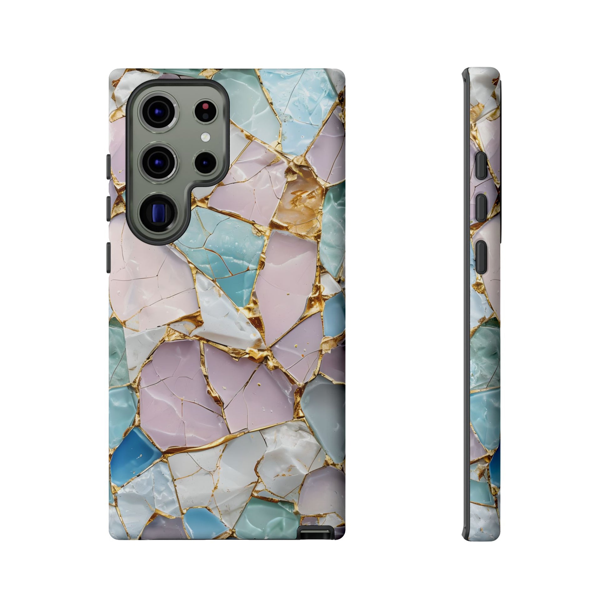 Colorful Phone Case - Tough Cases with Elegant Marble Design, Stylish Cover for Everyday Use, Gift for Her, Tech Accessory