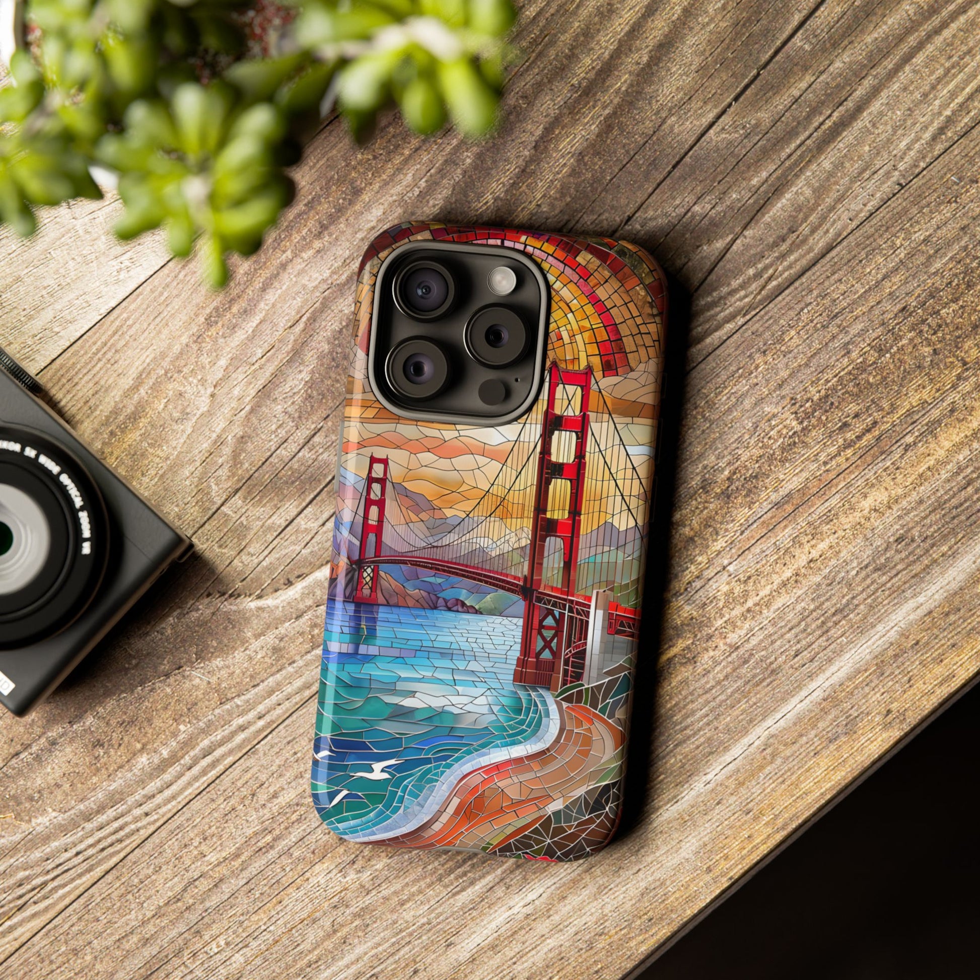Golden Gate Bridge Phone Case, Artistic Phone Cover, Unique Gift for Travelers, Vibrant Cell Phone Accessory, Nature-Inspired Design