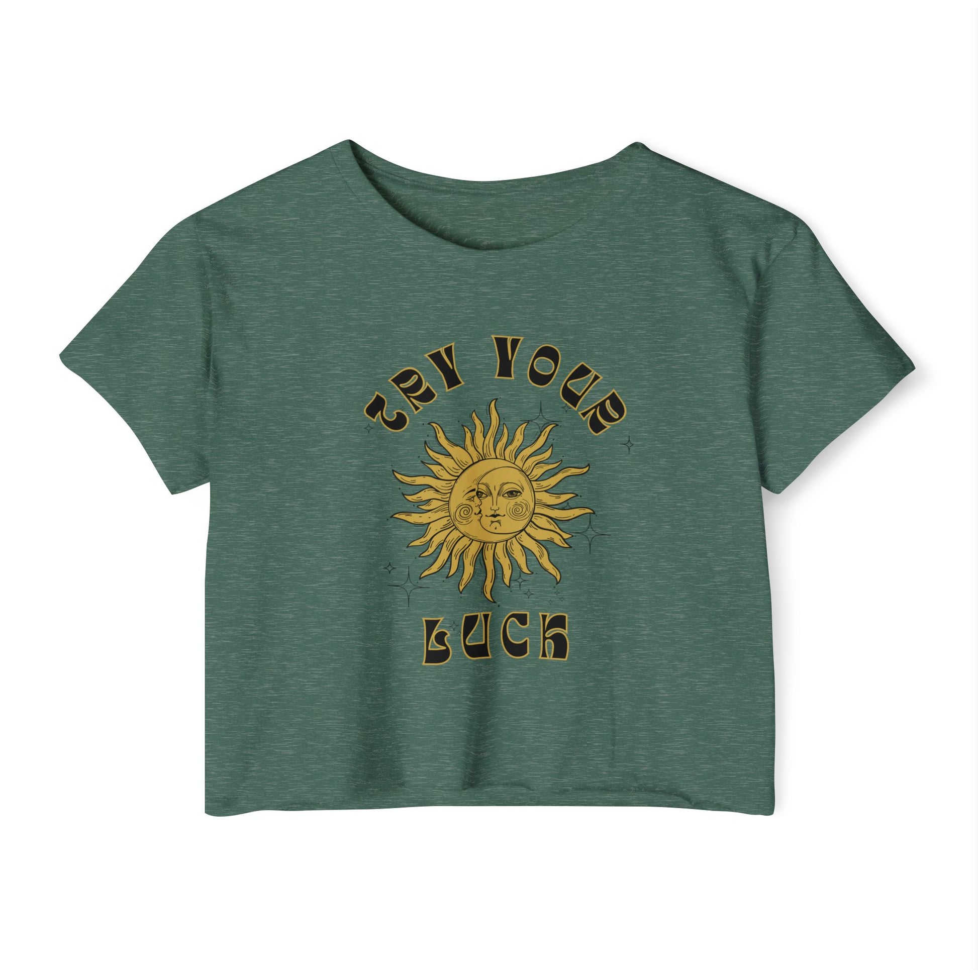 Sunny Vibes Festival Crop Top - Inspirational Summer Tee, Boho Style, Music Festival Apparel, Gift for Her, Casual Look