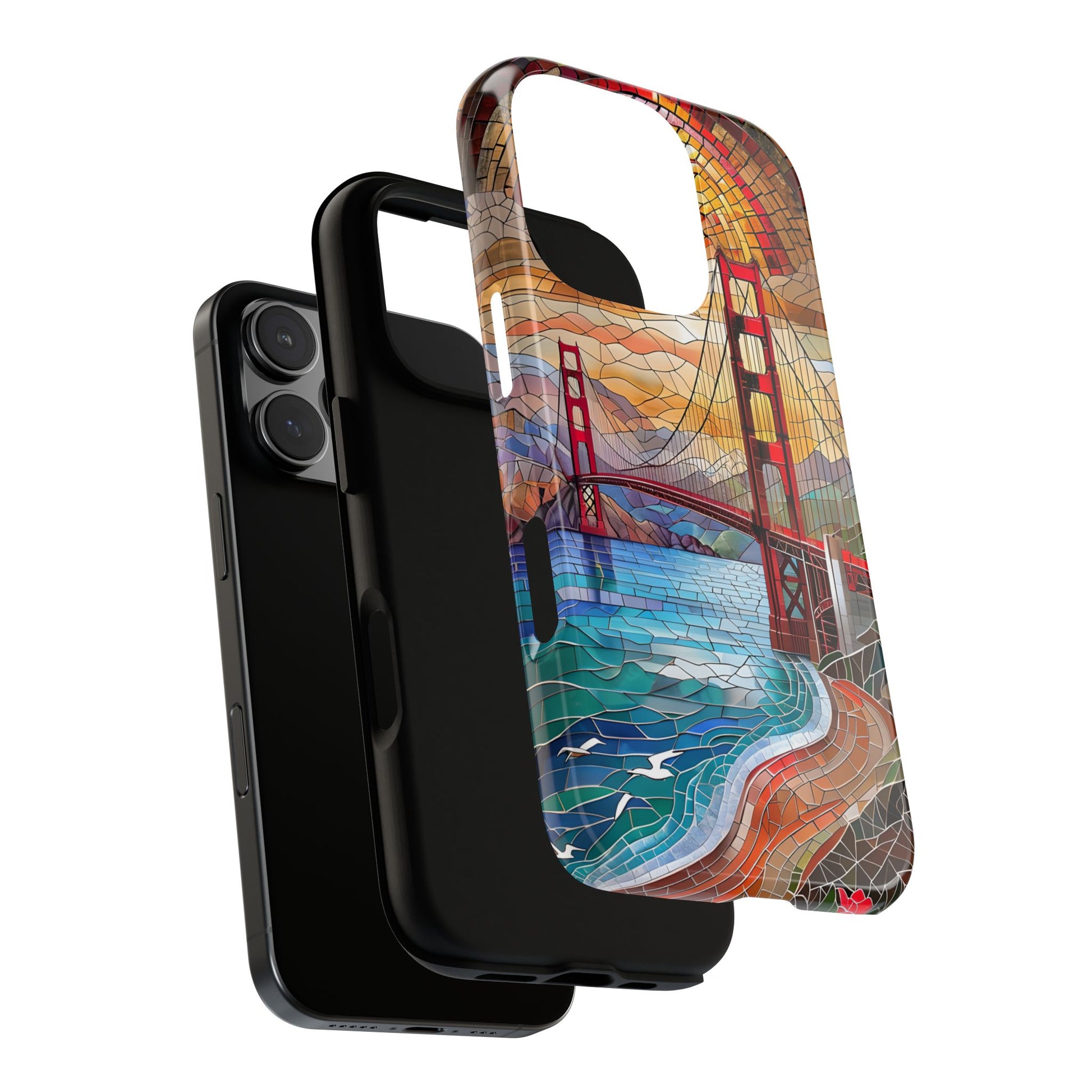 Golden Gate Bridge Phone Case, Artistic Phone Cover, Unique Gift for Travelers, Vibrant Cell Phone Accessory, Nature-Inspired Design