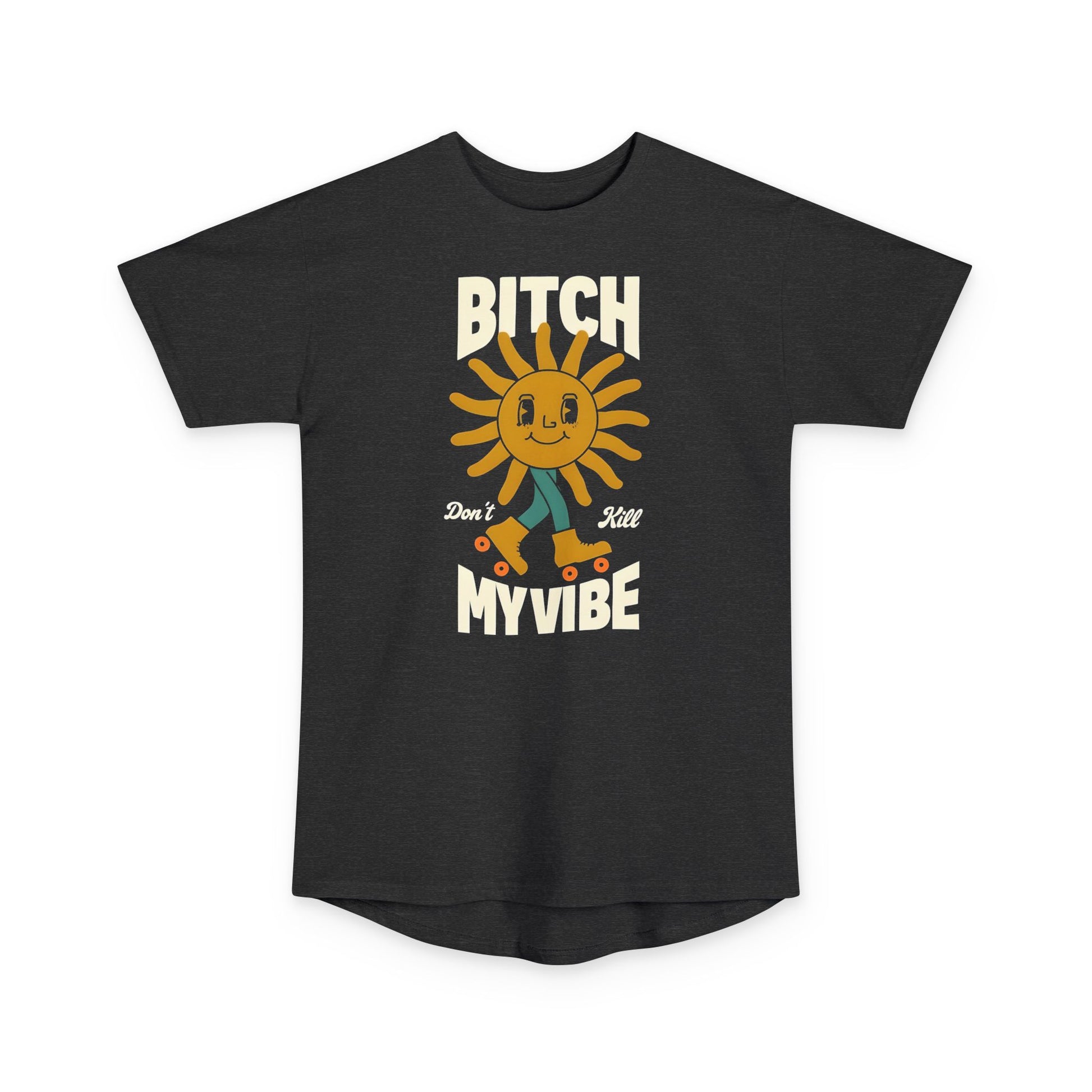 Unisex Long Body Urban Tee - Retro Vibe Graphic T-Shirt, Casual Streetwear, Gift for Friends, Music Festivals, Skate Culture