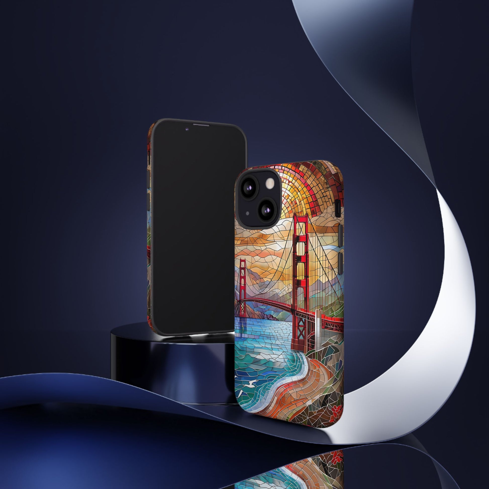Golden Gate Bridge Phone Case, Artistic Phone Cover, Unique Gift for Travelers, Vibrant Cell Phone Accessory, Nature-Inspired Design