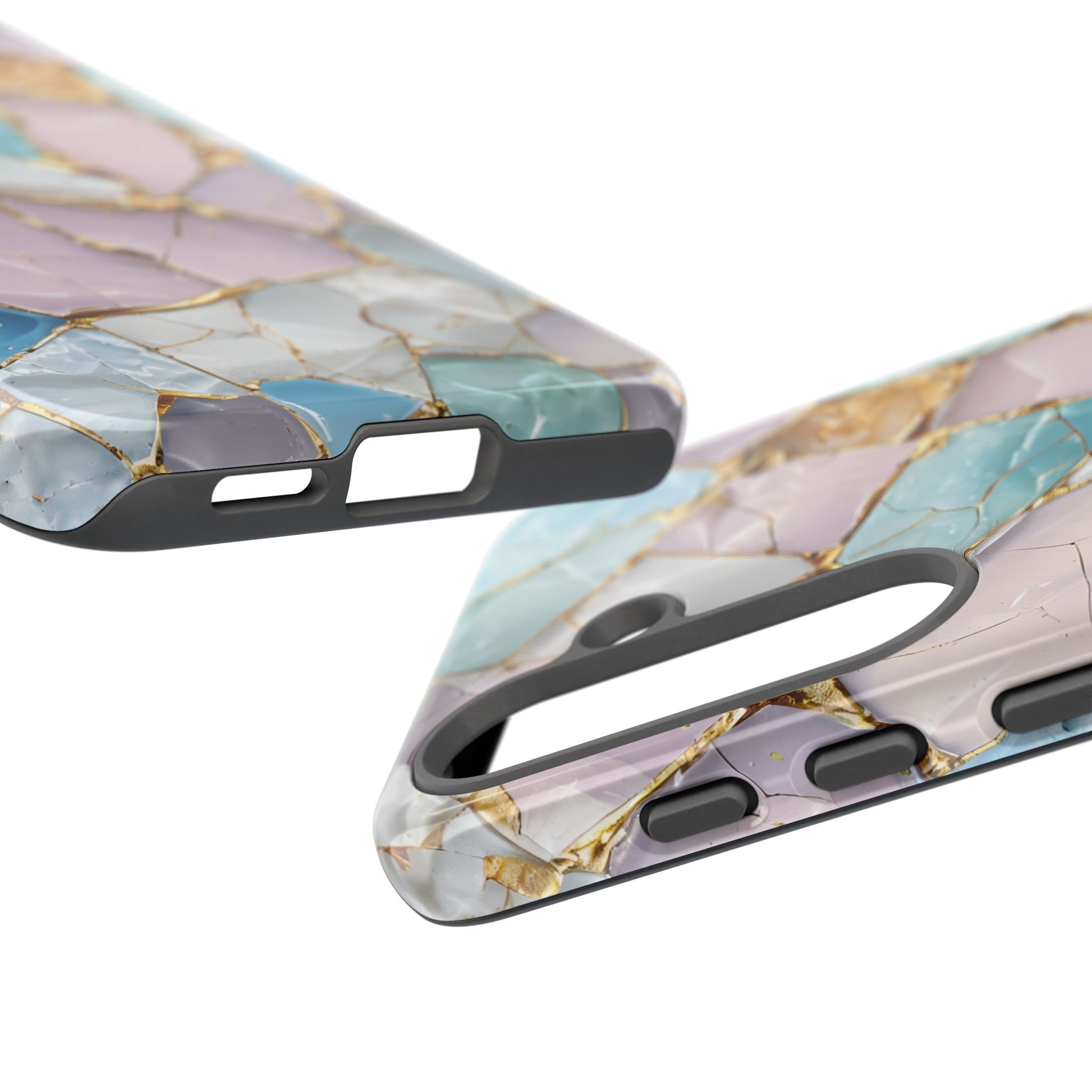 Colorful Phone Case - Tough Cases with Elegant Marble Design, Stylish Cover for Everyday Use, Gift for Her, Tech Accessory