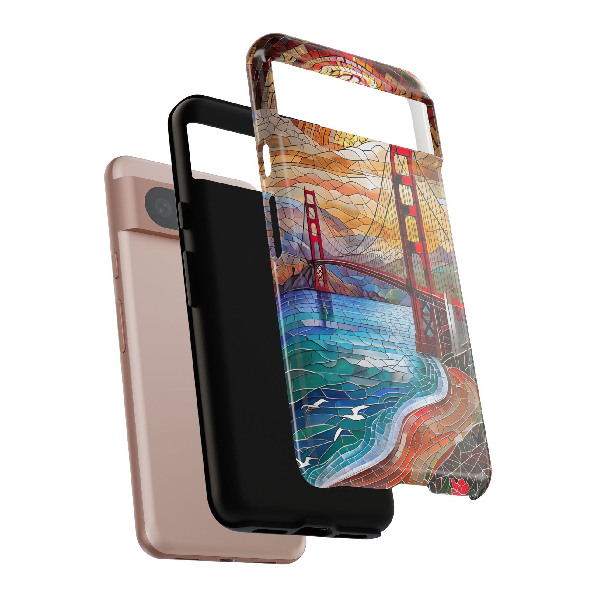 Golden Gate Bridge Phone Case, Artistic Phone Cover, Unique Gift for Travelers, Vibrant Cell Phone Accessory, Nature-Inspired Design