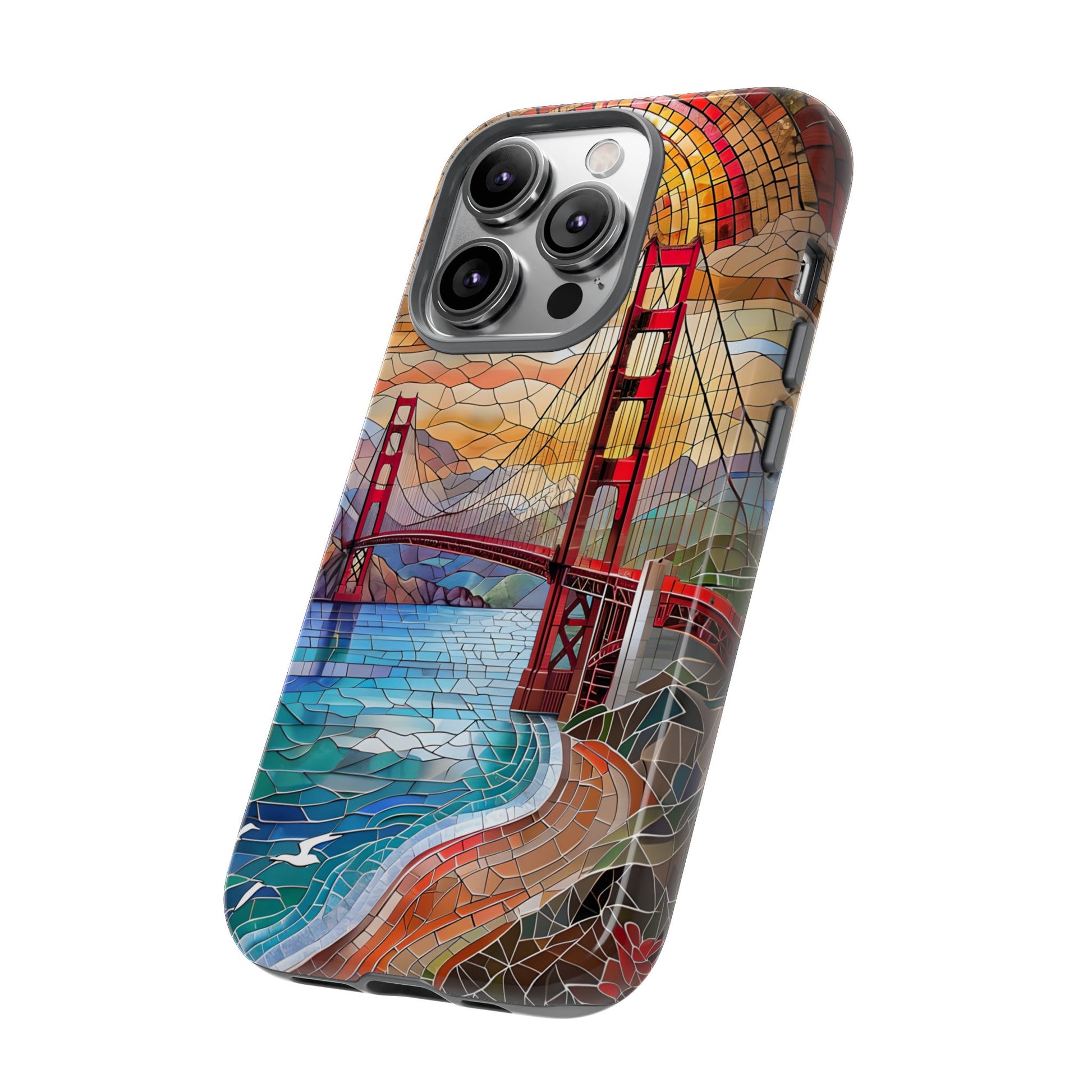 Golden Gate Bridge Phone Case, Artistic Phone Cover, Unique Gift for Travelers, Vibrant Cell Phone Accessory, Nature-Inspired Design