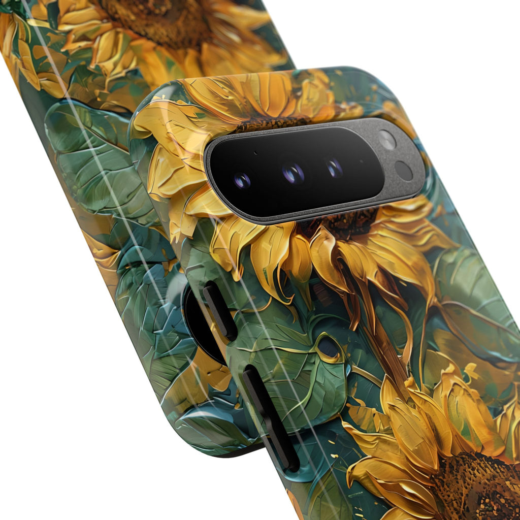 Sunflower Tough Phone Case - Floral Protection, Gift for Nature Lovers, Customizable, Summer Vibes, Eco-Friendly Accessories