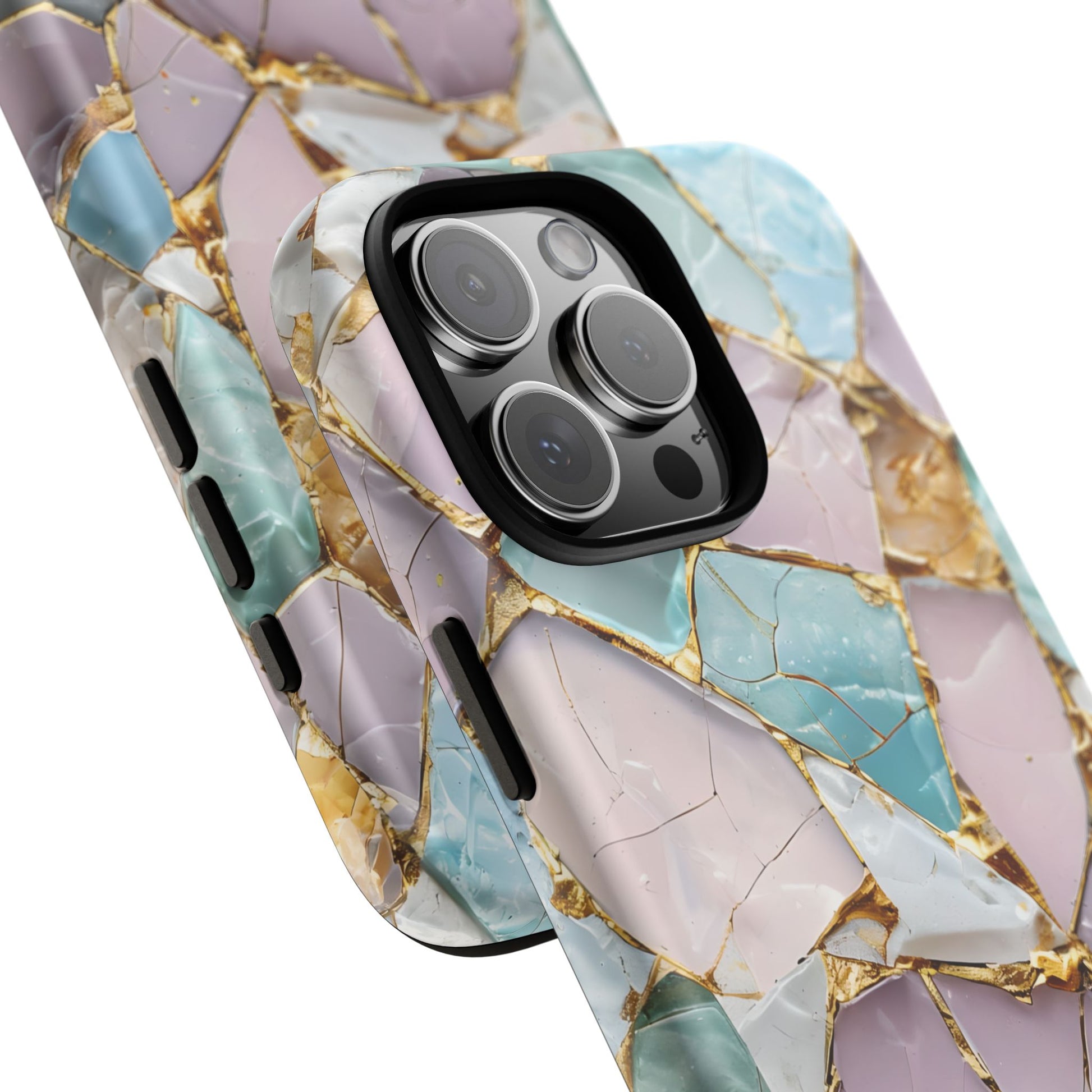 Colorful Phone Case - Tough Cases with Elegant Marble Design, Stylish Cover for Everyday Use, Gift for Her, Tech Accessory