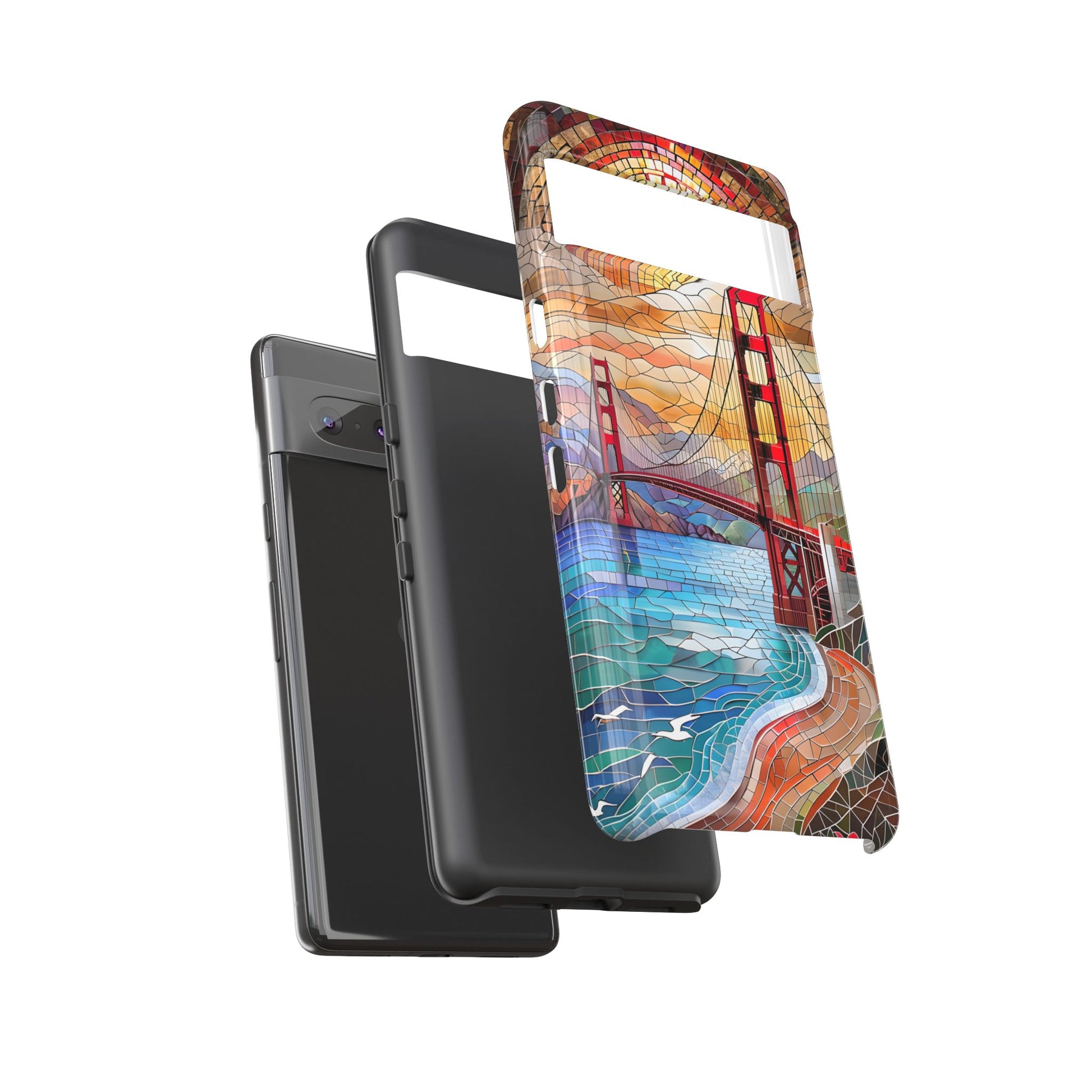 Golden Gate Bridge Phone Case, Artistic Phone Cover, Unique Gift for Travelers, Vibrant Cell Phone Accessory, Nature-Inspired Design