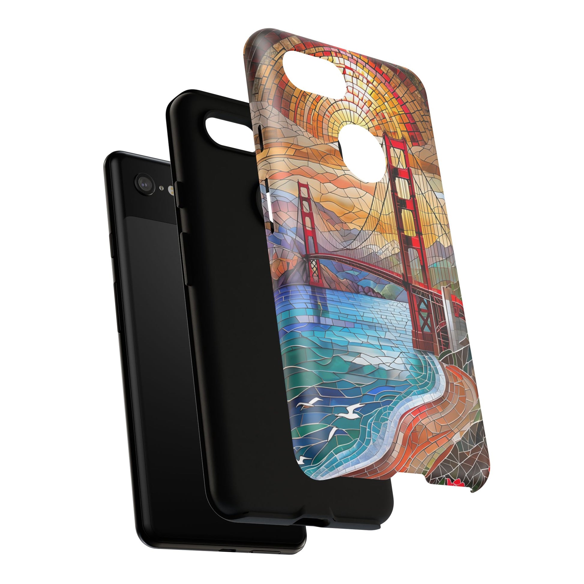 Golden Gate Bridge Phone Case, Artistic Phone Cover, Unique Gift for Travelers, Vibrant Cell Phone Accessory, Nature-Inspired Design