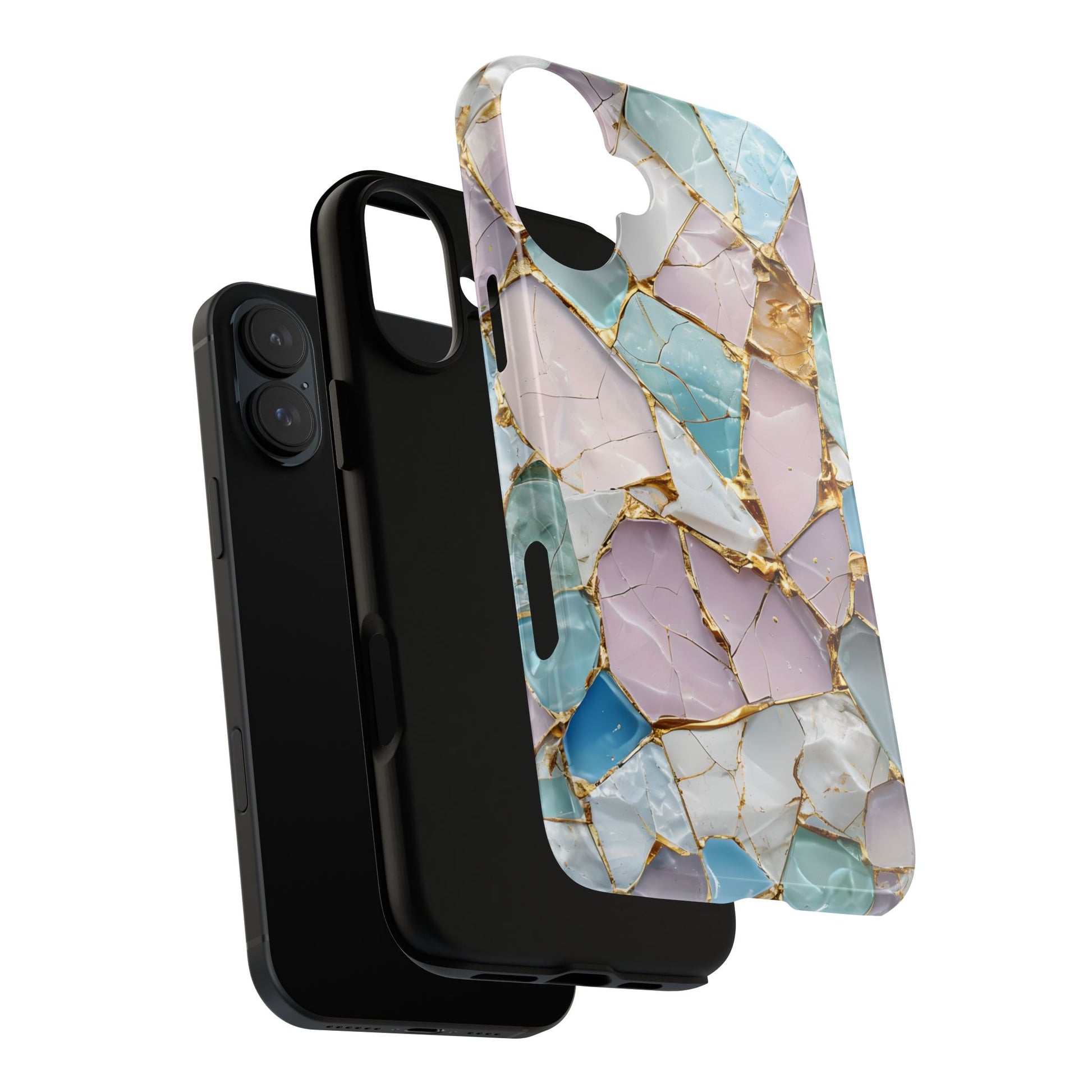 Colorful Phone Case - Tough Cases with Elegant Marble Design, Stylish Cover for Everyday Use, Gift for Her, Tech Accessory