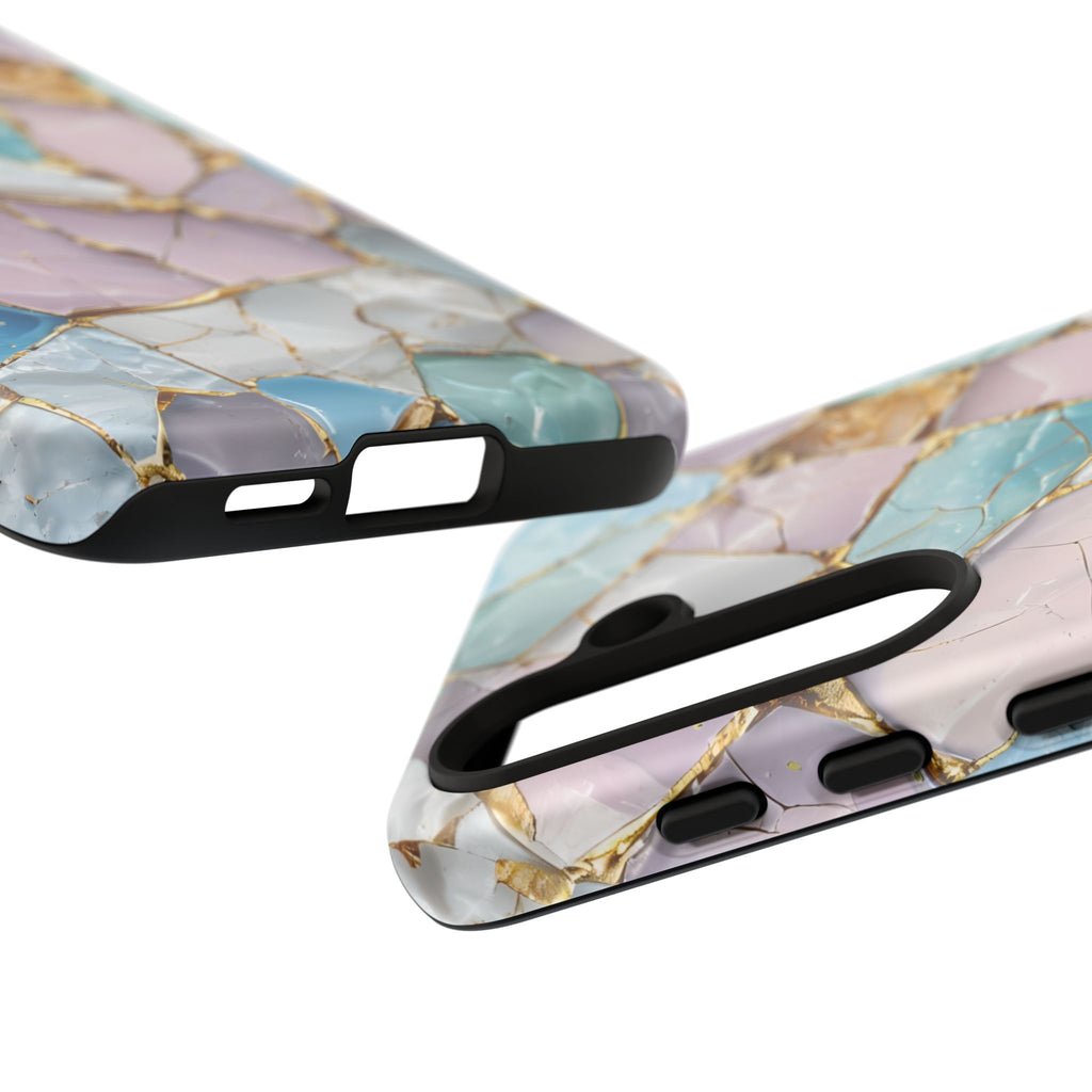 Colorful Phone Case - Tough Cases with Elegant Marble Design, Stylish Cover for Everyday Use, Gift for Her, Tech Accessory