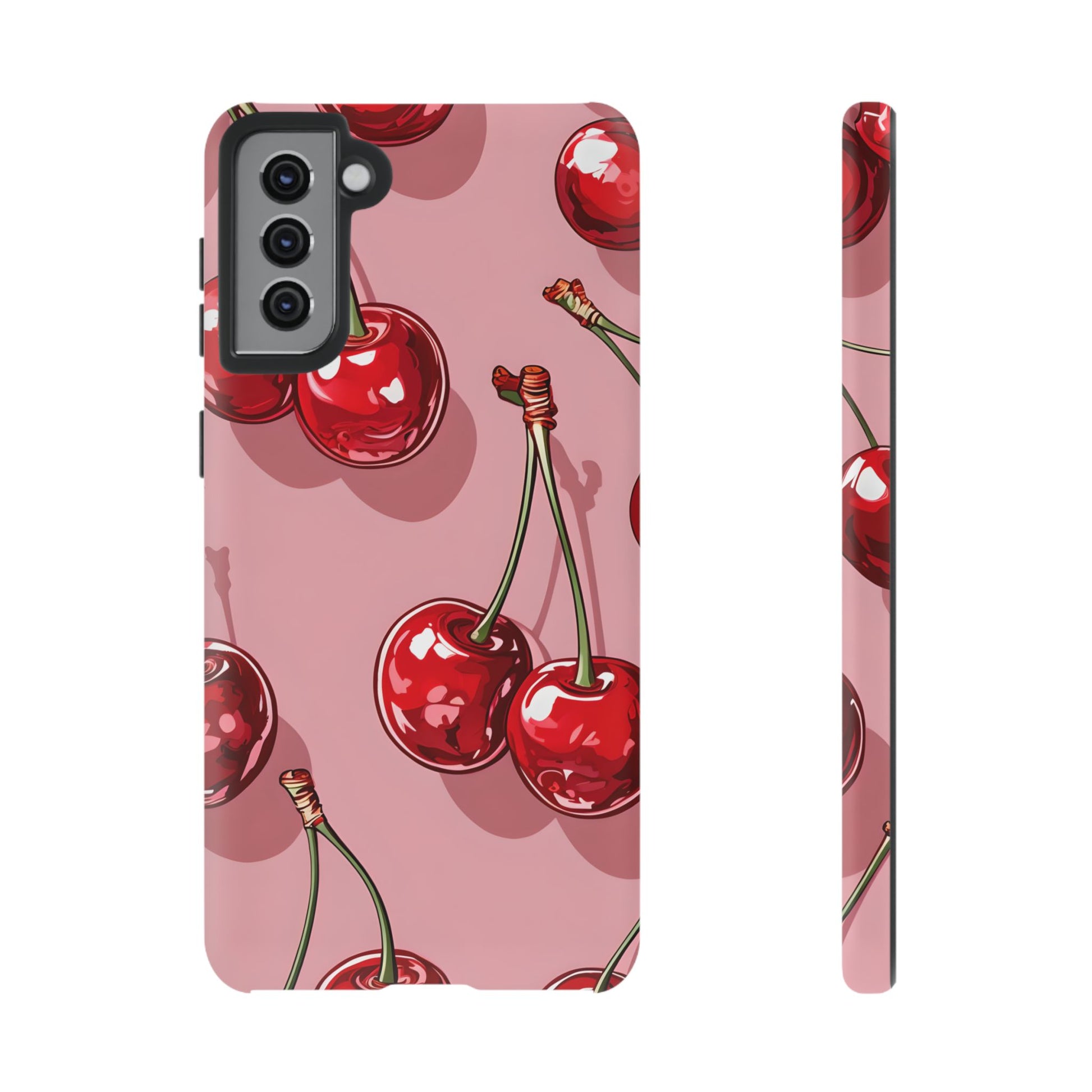 Cherry Blossom Phone Case, Tough Phone Cover, Cute Cherry Design, Summer Vibes, Phone Accessory, Gift for Her