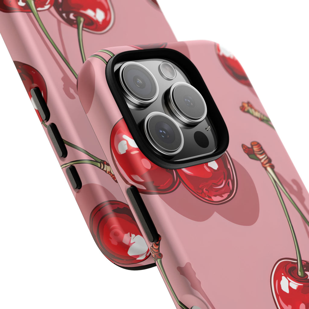 Cherry Blossom Phone Case, Tough Phone Cover, Cute Cherry Design, Summer Vibes, Phone Accessory, Gift for Her