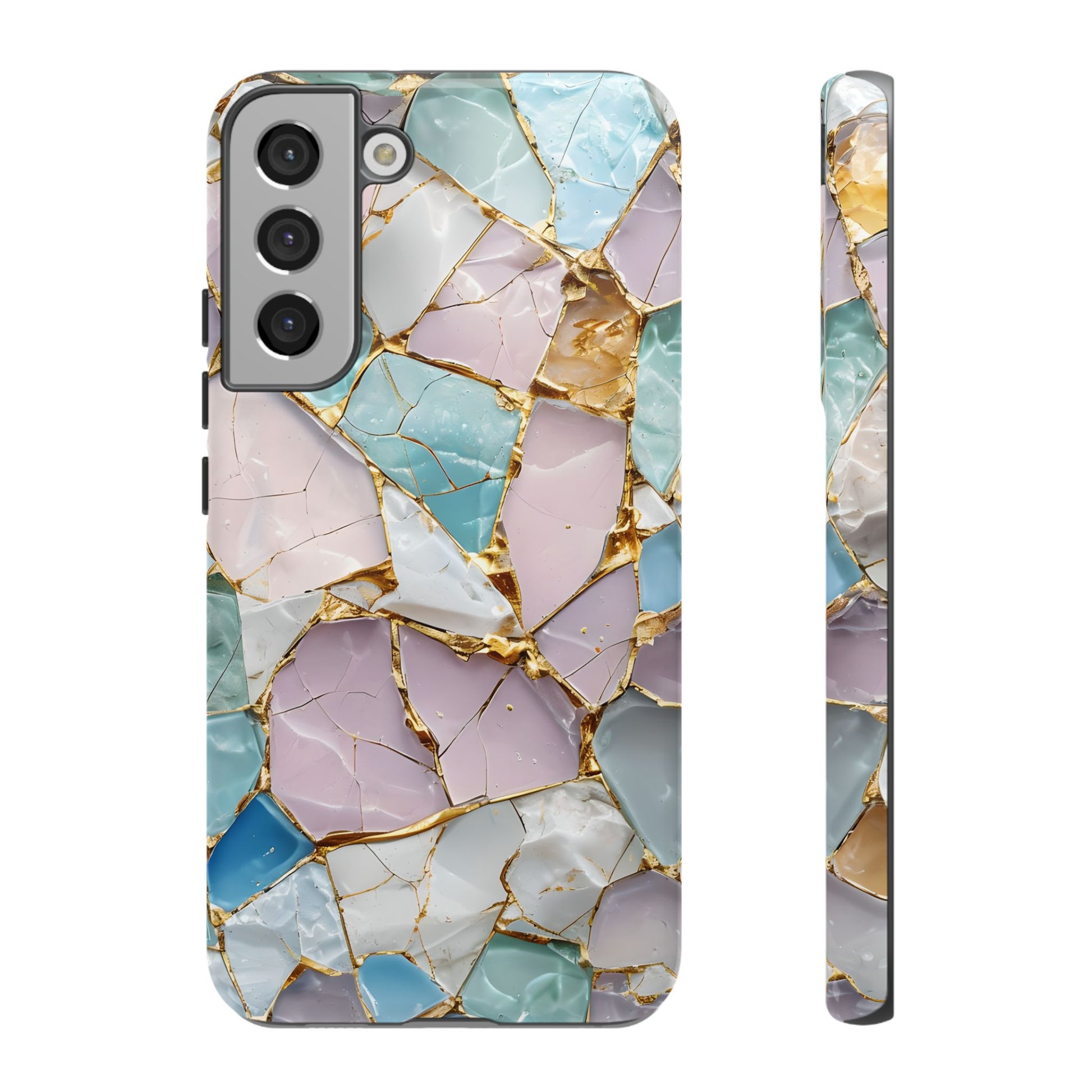 Colorful Phone Case - Tough Cases with Elegant Marble Design, Stylish Cover for Everyday Use, Gift for Her, Tech Accessory