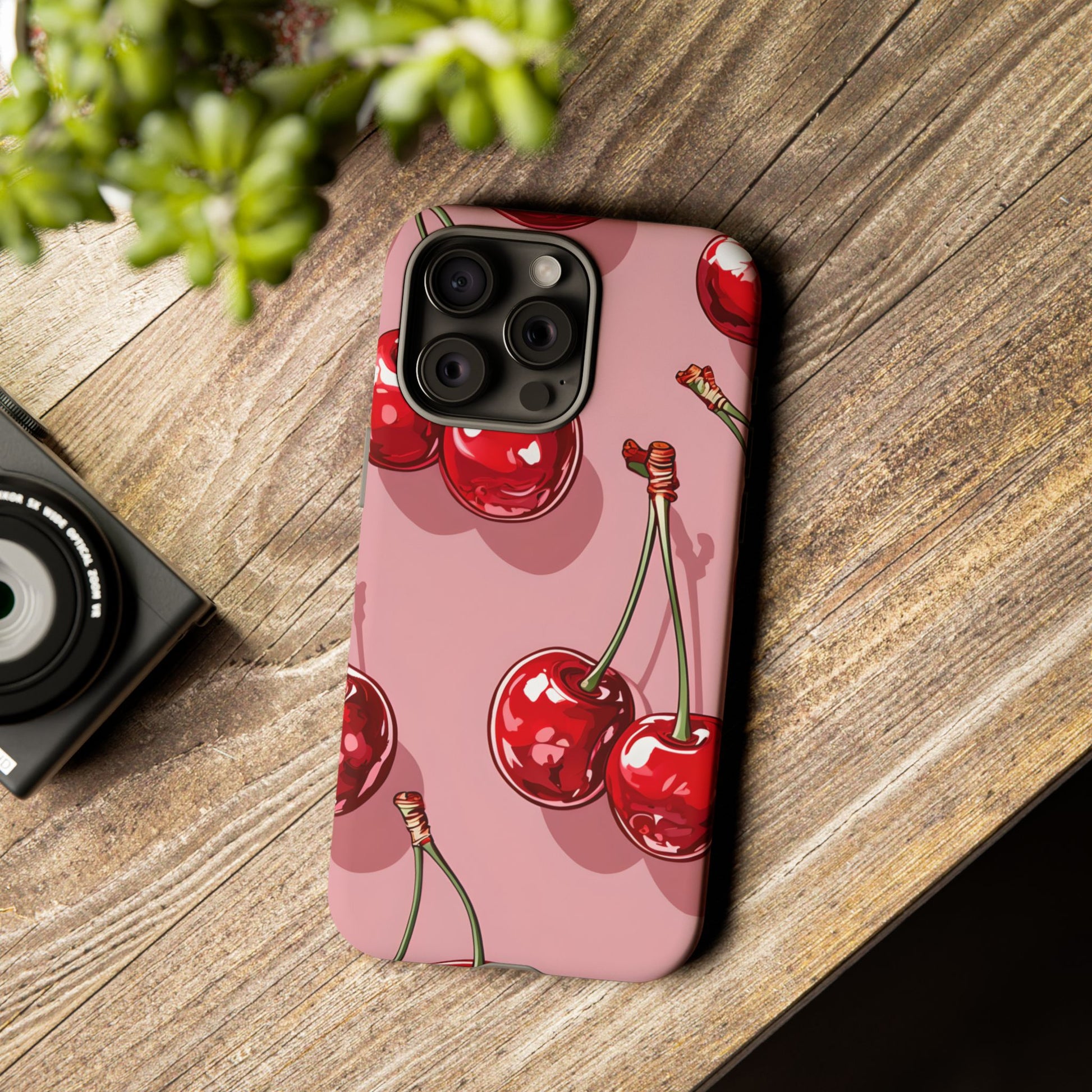Cherry Blossom Phone Case, Tough Phone Cover, Cute Cherry Design, Summer Vibes, Phone Accessory, Gift for Her
