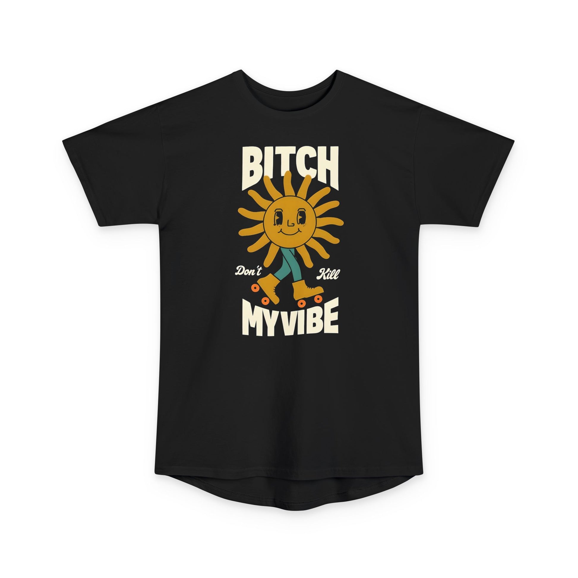Unisex Long Body Urban Tee - Retro Vibe Graphic T-Shirt, Casual Streetwear, Gift for Friends, Music Festivals, Skate Culture