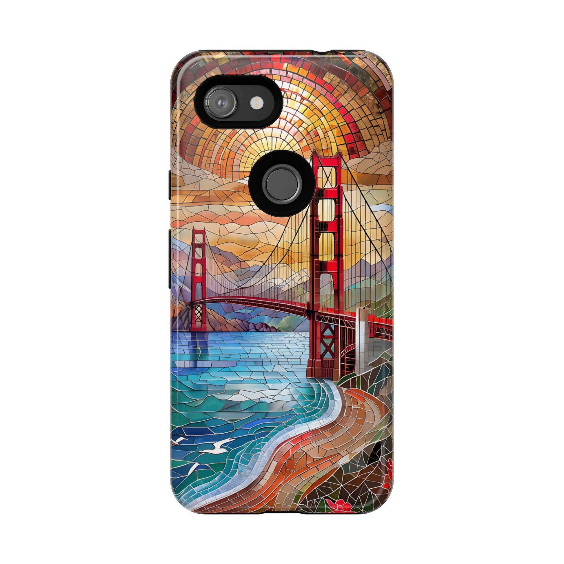 Golden Gate Bridge Phone Case, Artistic Phone Cover, Unique Gift for Travelers, Vibrant Cell Phone Accessory, Nature-Inspired Design