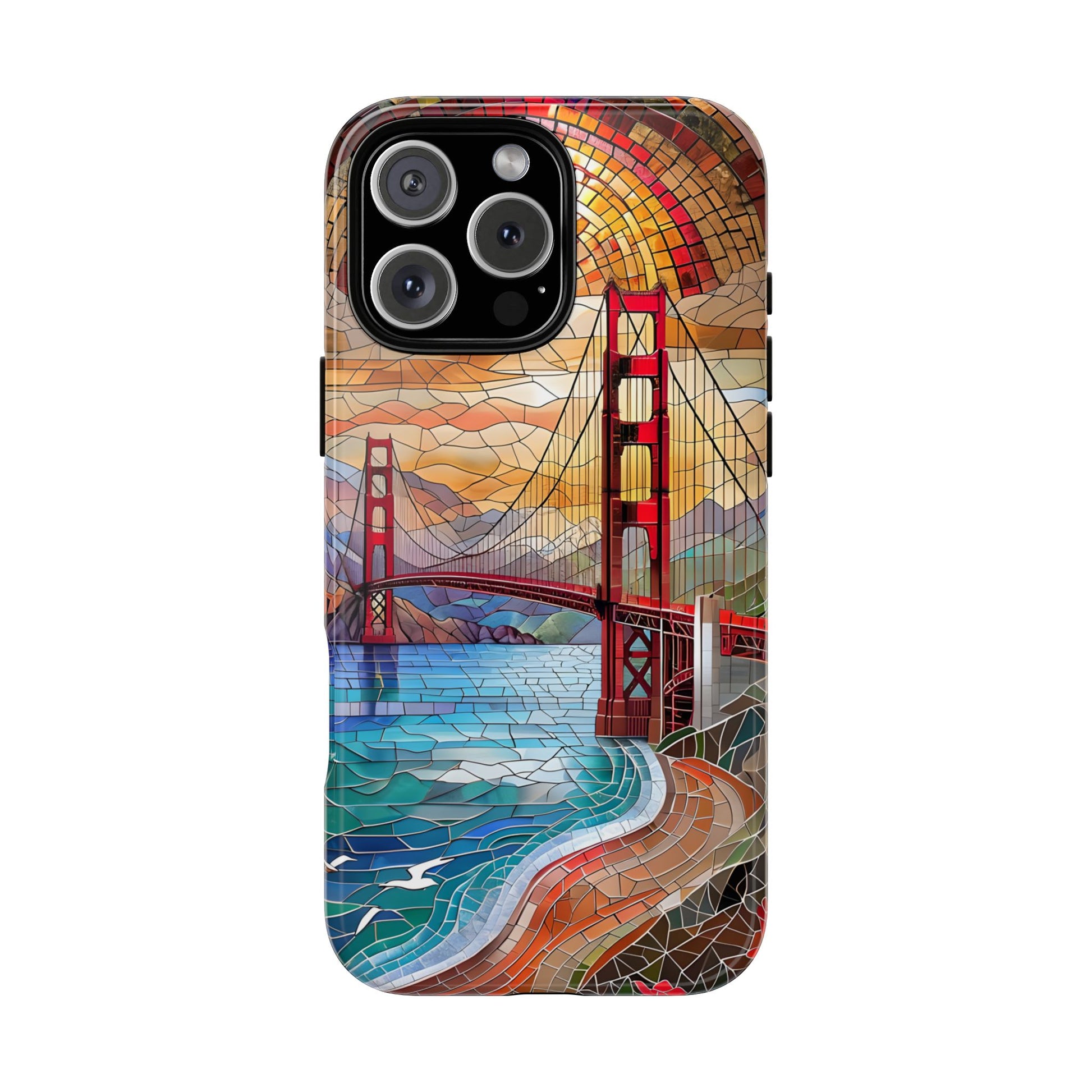 Golden Gate Bridge Phone Case, Artistic Phone Cover, Unique Gift for Travelers, Vibrant Cell Phone Accessory, Nature-Inspired Design