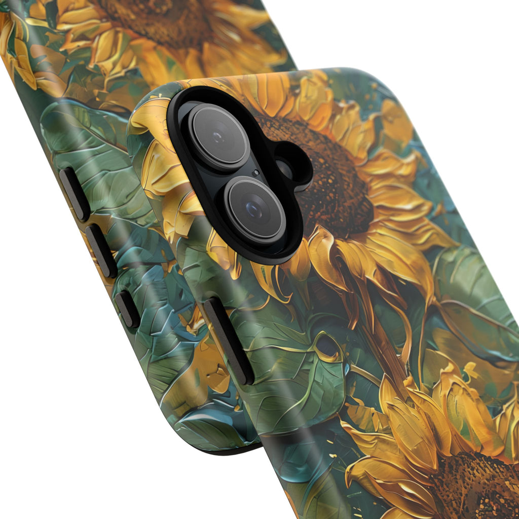 Sunflower Tough Phone Case - Floral Protection, Gift for Nature Lovers, Customizable, Summer Vibes, Eco-Friendly Accessories