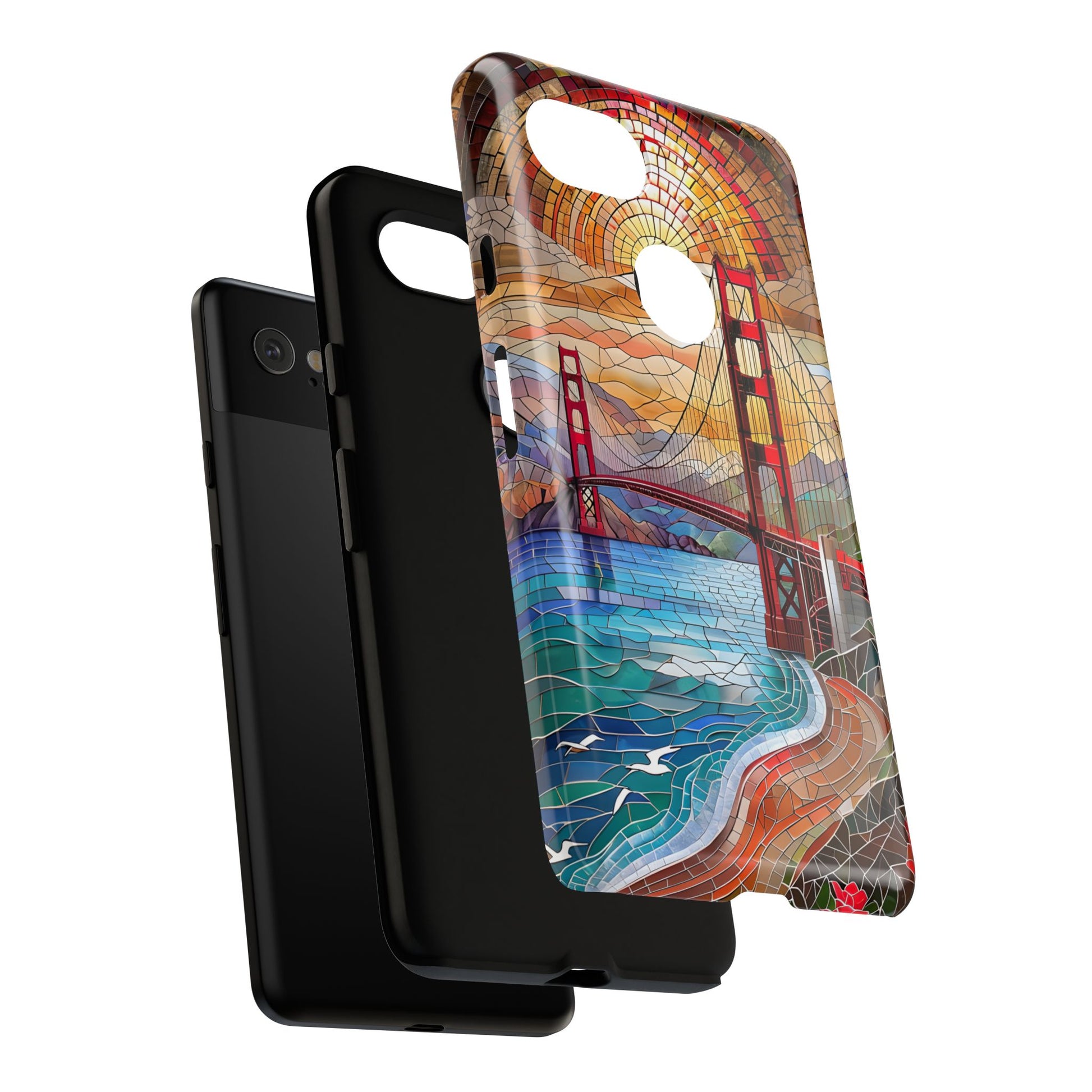 Golden Gate Bridge Phone Case, Artistic Phone Cover, Unique Gift for Travelers, Vibrant Cell Phone Accessory, Nature-Inspired Design