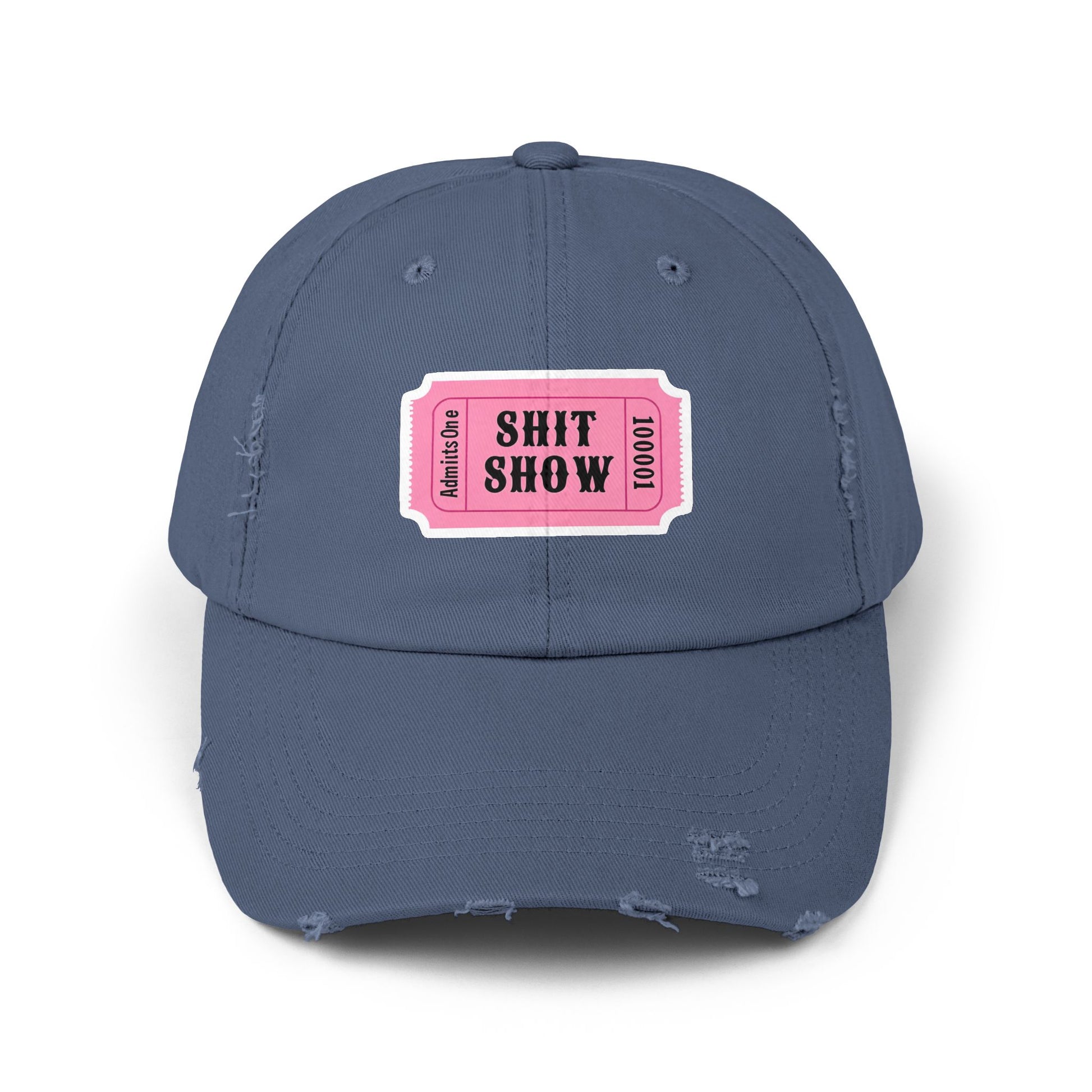 Shit Show Distressed Cap - Casual Unisex Hat, Fun Gift for Friends, Party Accessory, Unique Birthday Present, Everyday Wear