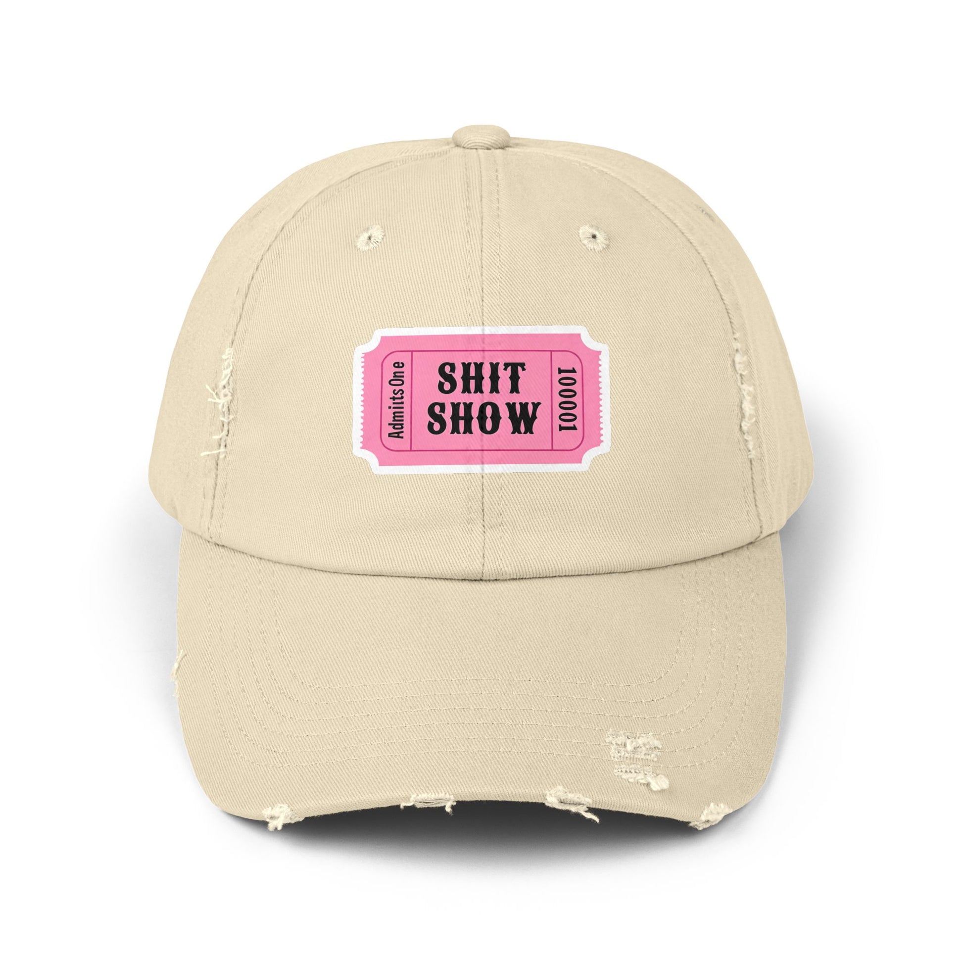 Shit Show Distressed Cap - Casual Unisex Hat, Fun Gift for Friends, Party Accessory, Unique Birthday Present, Everyday Wear