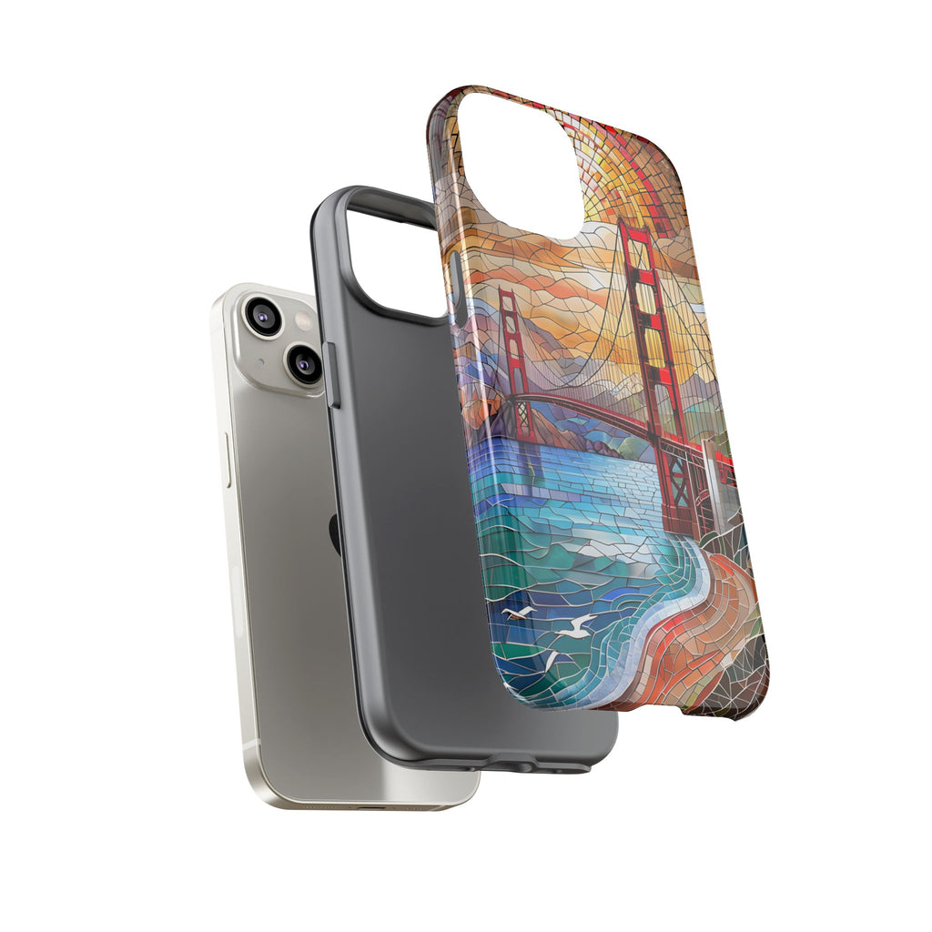 Golden Gate Bridge Phone Case, Artistic Phone Cover, Unique Gift for Travelers, Vibrant Cell Phone Accessory, Nature-Inspired Design