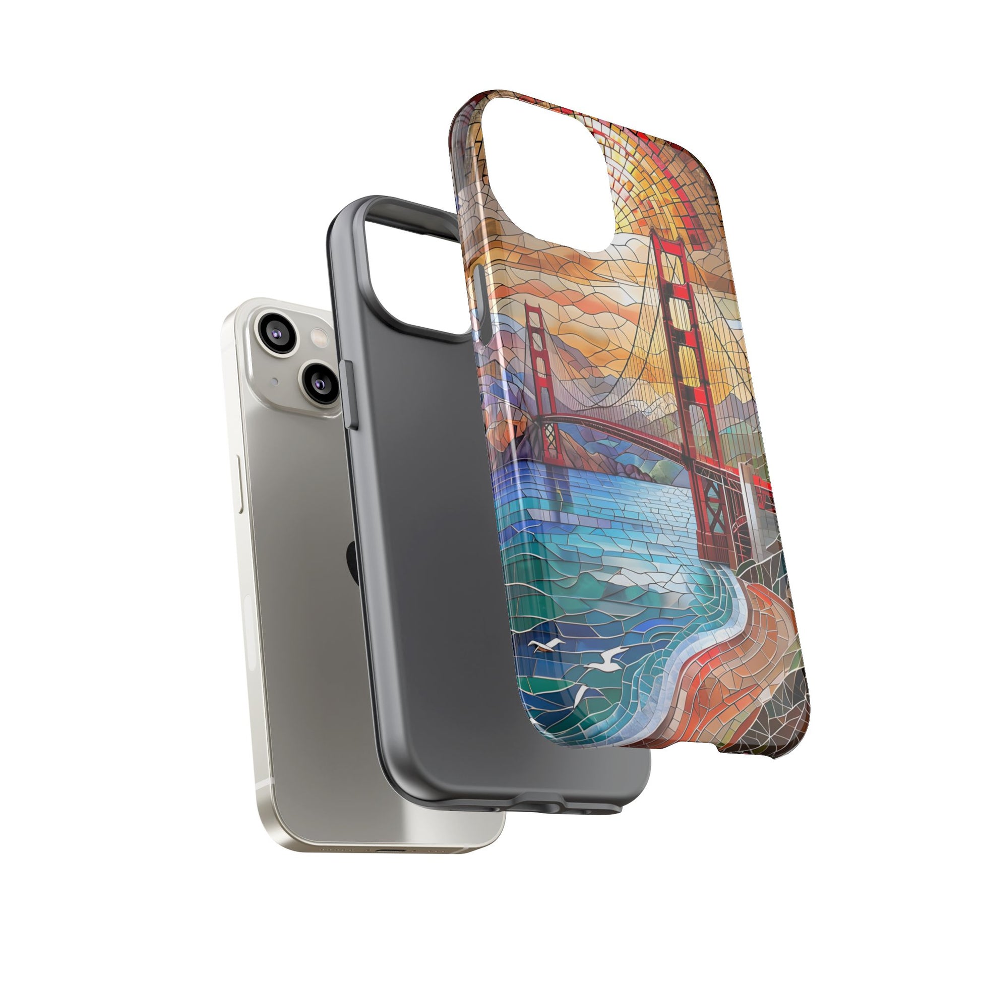 Golden Gate Bridge Phone Case, Artistic Phone Cover, Unique Gift for Travelers, Vibrant Cell Phone Accessory, Nature-Inspired Design