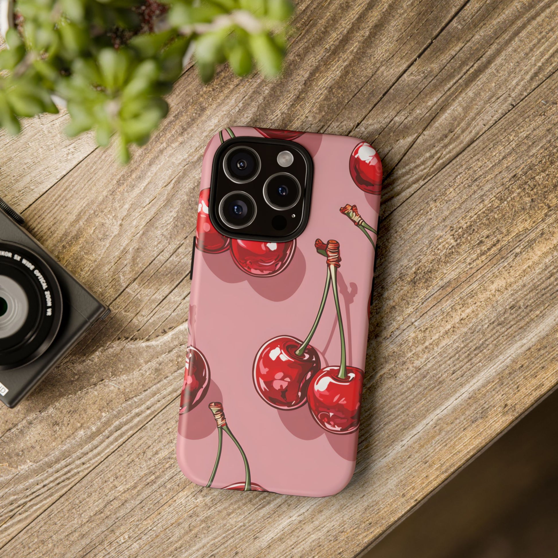 Cherry Blossom Phone Case, Tough Phone Cover, Cute Cherry Design, Summer Vibes, Phone Accessory, Gift for Her