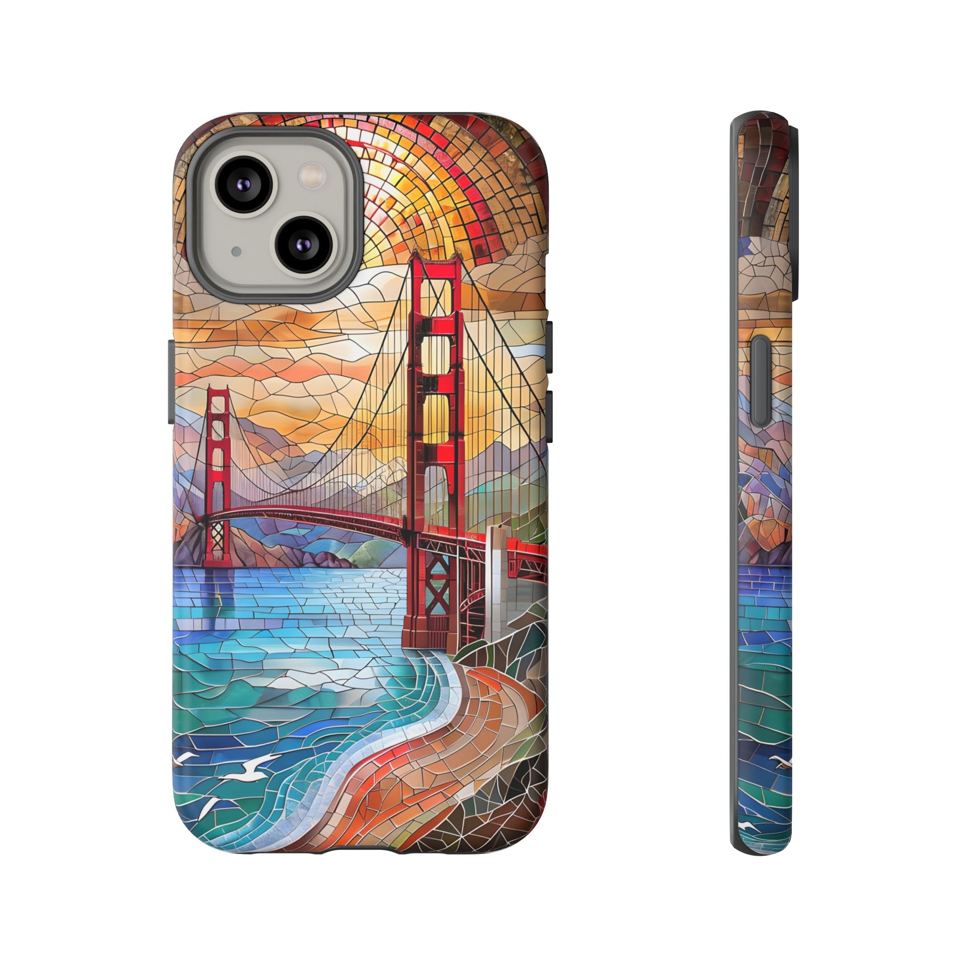 Golden Gate Bridge Phone Case, Artistic Phone Cover, Unique Gift for Travelers, Vibrant Cell Phone Accessory, Nature-Inspired Design