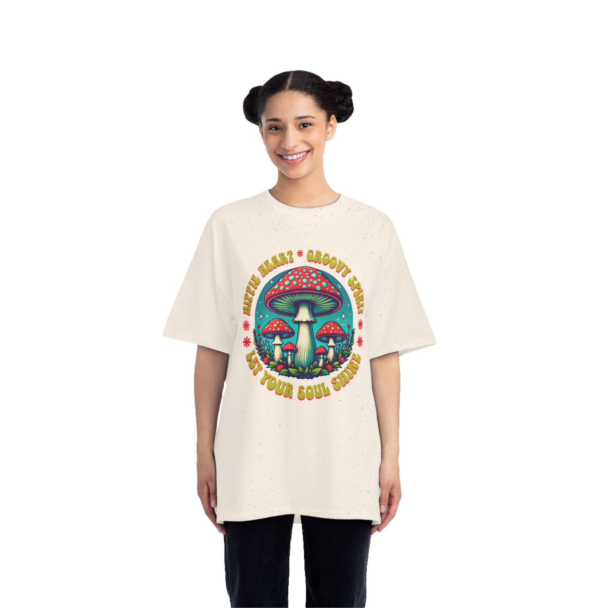 Magical Soul Art T-Shirt | Psychedelic Mushrooms | Unique Gift for Nature Lovers, Boho Style, Festival Wear, Vibrant Graphic Tee