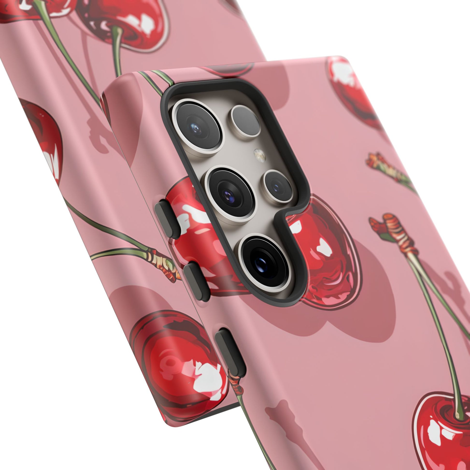 Cherry Blossom Phone Case, Tough Phone Cover, Cute Cherry Design, Summer Vibes, Phone Accessory, Gift for Her