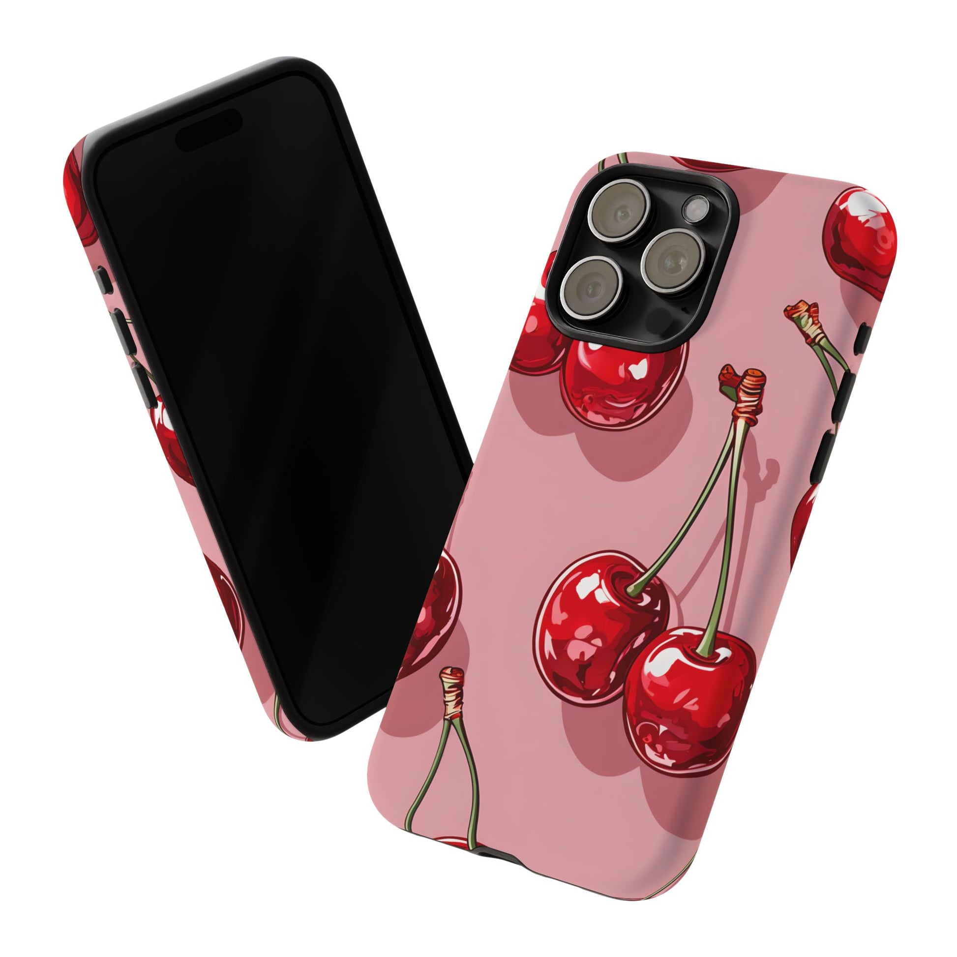 Cherry Blossom Phone Case, Tough Phone Cover, Cute Cherry Design, Summer Vibes, Phone Accessory, Gift for Her