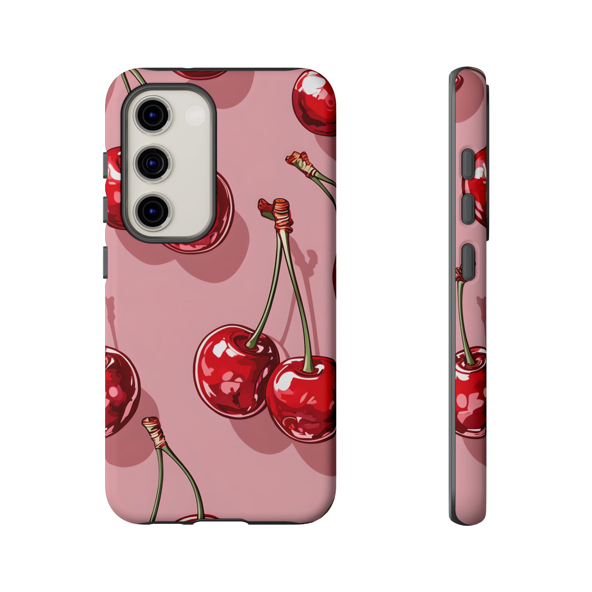 Cherry Blossom Phone Case, Tough Phone Cover, Cute Cherry Design, Summer Vibes, Phone Accessory, Gift for Her
