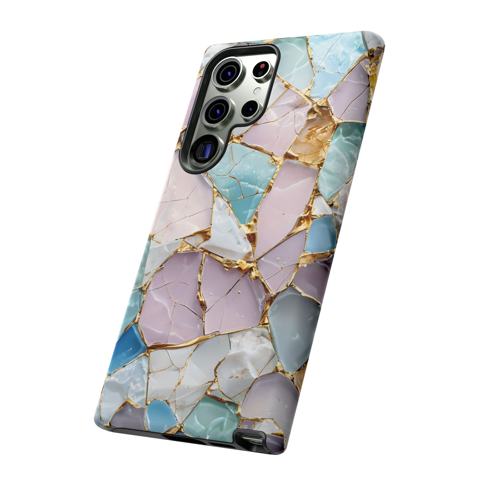 Colorful Phone Case - Tough Cases with Elegant Marble Design, Stylish Cover for Everyday Use, Gift for Her, Tech Accessory