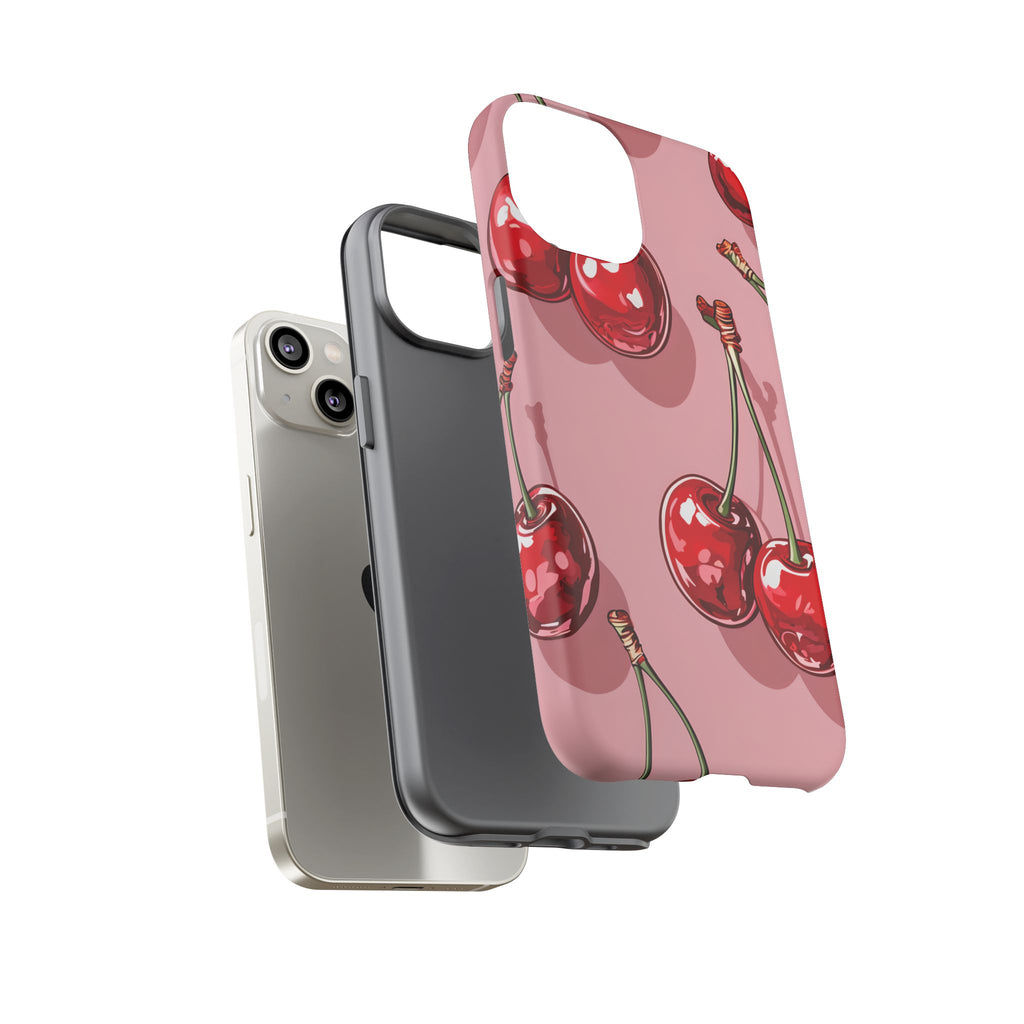 Cherry Blossom Phone Case, Tough Phone Cover, Cute Cherry Design, Summer Vibes, Phone Accessory, Gift for Her