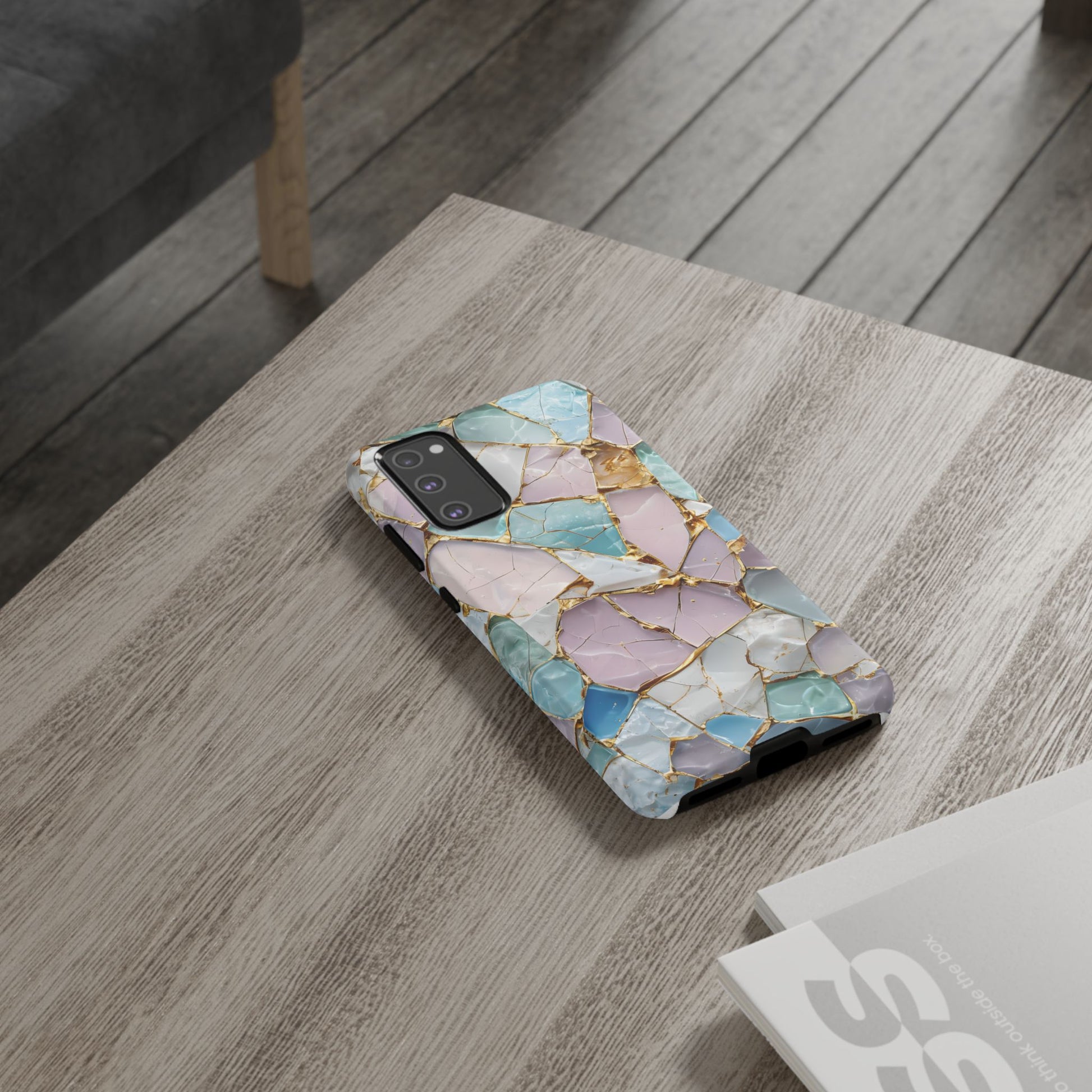 Colorful Phone Case - Tough Cases with Elegant Marble Design, Stylish Cover for Everyday Use, Gift for Her, Tech Accessory