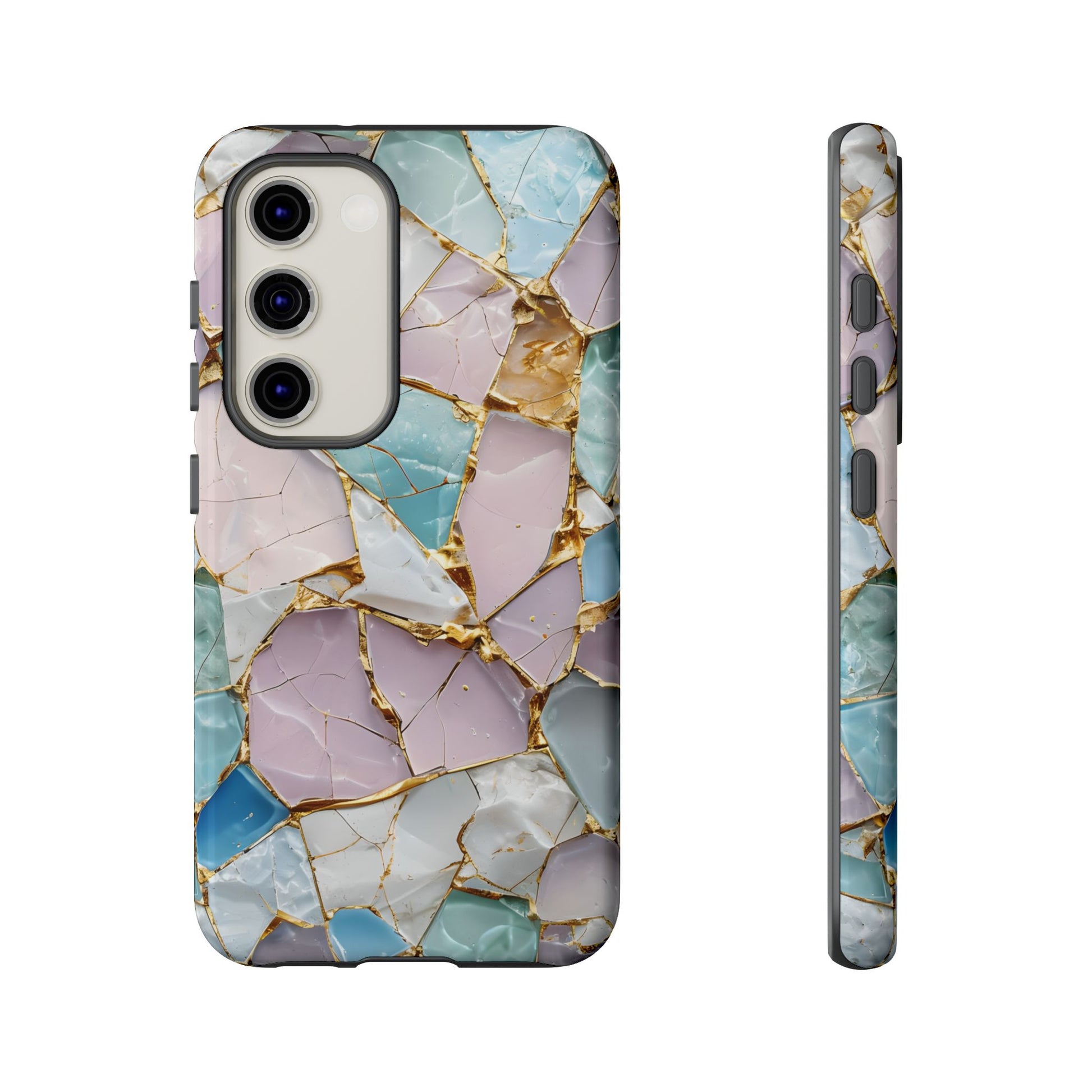 Colorful Phone Case - Tough Cases with Elegant Marble Design, Stylish Cover for Everyday Use, Gift for Her, Tech Accessory