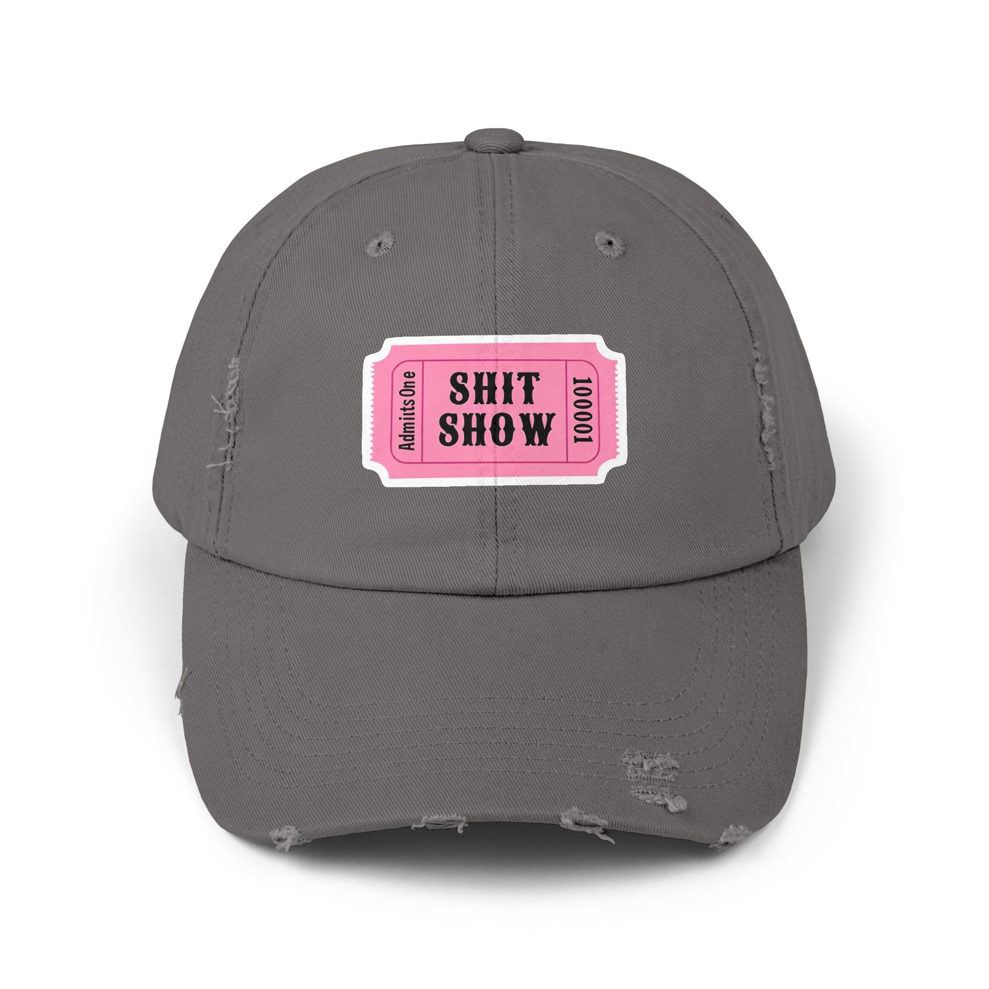 Shit Show Distressed Cap - Casual Unisex Hat, Fun Gift for Friends, Party Accessory, Unique Birthday Present, Everyday Wear