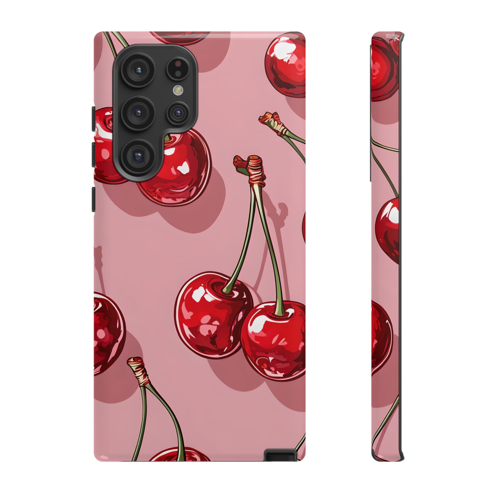 Cherry Blossom Phone Case, Tough Phone Cover, Cute Cherry Design, Summer Vibes, Phone Accessory, Gift for Her