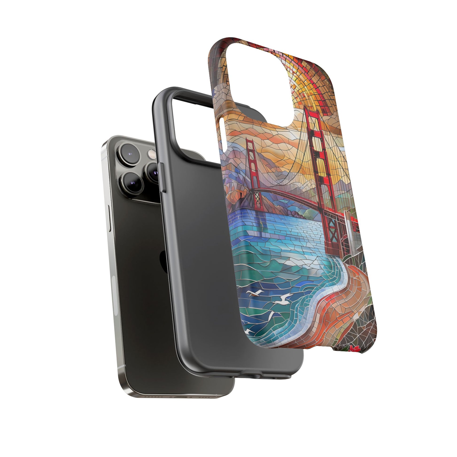 Golden Gate Bridge Phone Case, Artistic Phone Cover, Unique Gift for Travelers, Vibrant Cell Phone Accessory, Nature-Inspired Design