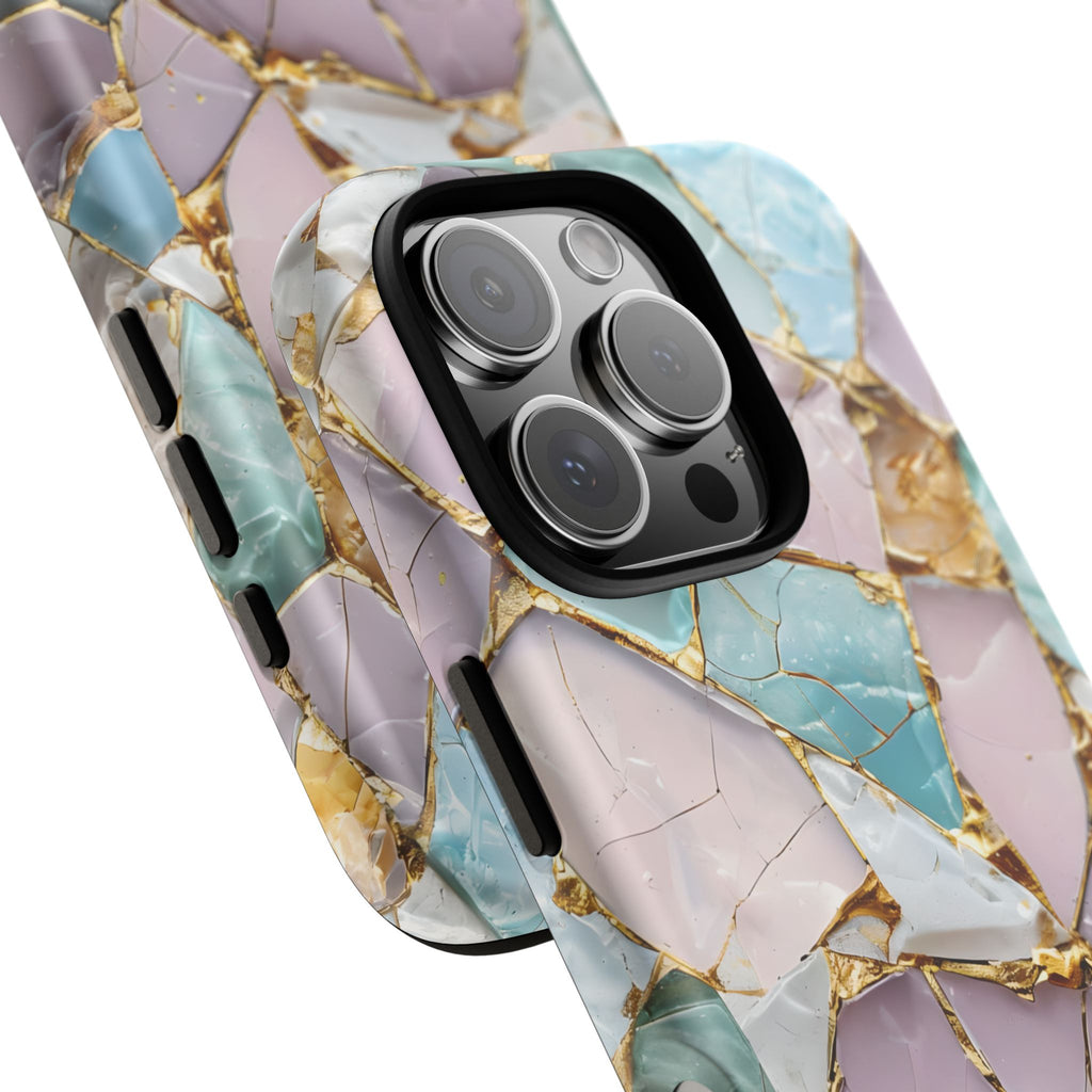Colorful Phone Case - Tough Cases with Elegant Marble Design, Stylish Cover for Everyday Use, Gift for Her, Tech Accessory