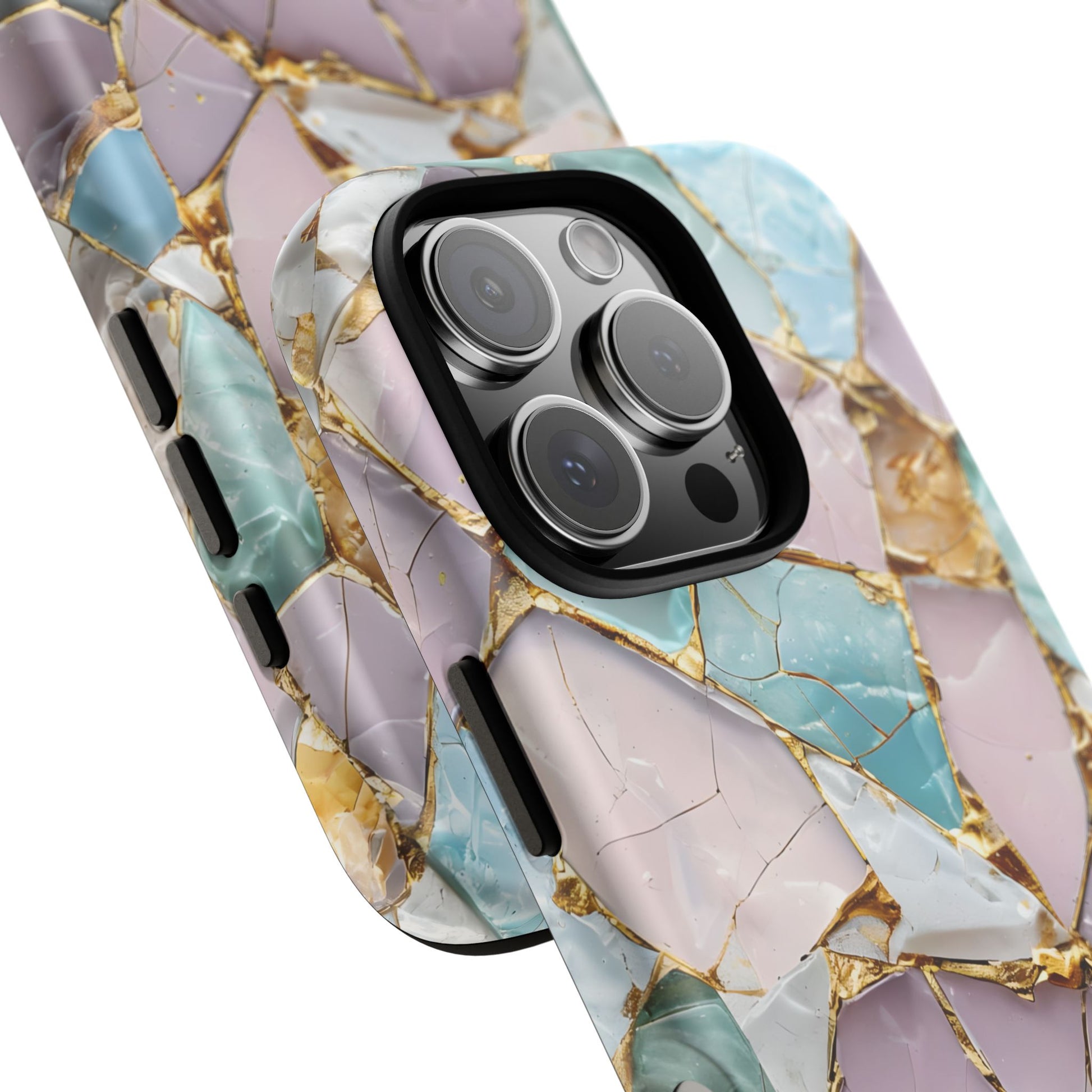 Colorful Phone Case - Tough Cases with Elegant Marble Design, Stylish Cover for Everyday Use, Gift for Her, Tech Accessory