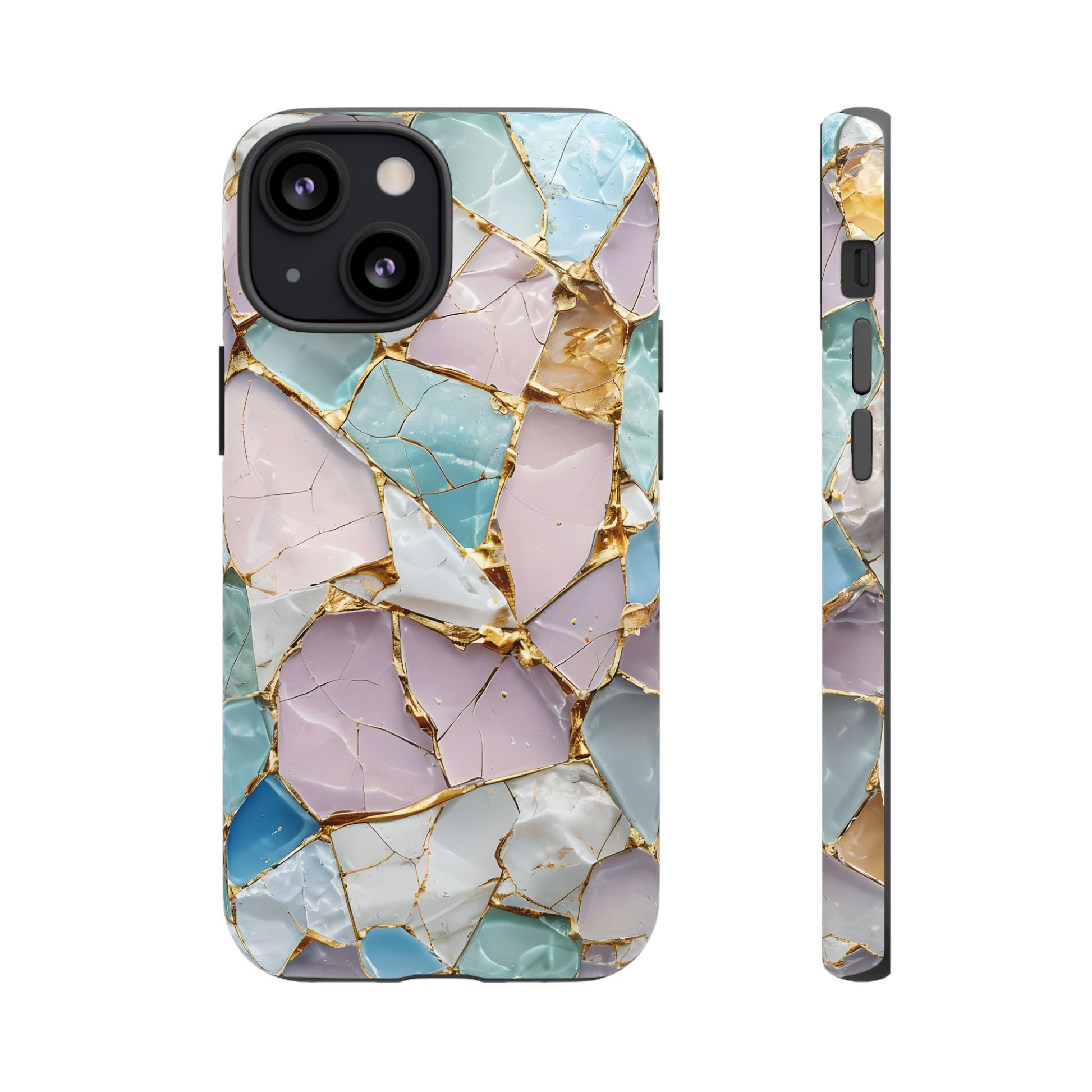 Colorful Phone Case - Tough Cases with Elegant Marble Design, Stylish Cover for Everyday Use, Gift for Her, Tech Accessory