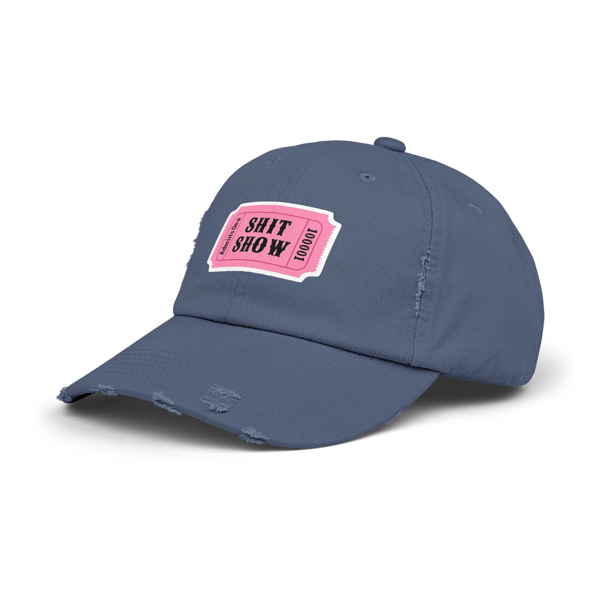 Shit Show Distressed Cap - Casual Unisex Hat, Fun Gift for Friends, Party Accessory, Unique Birthday Present, Everyday Wear