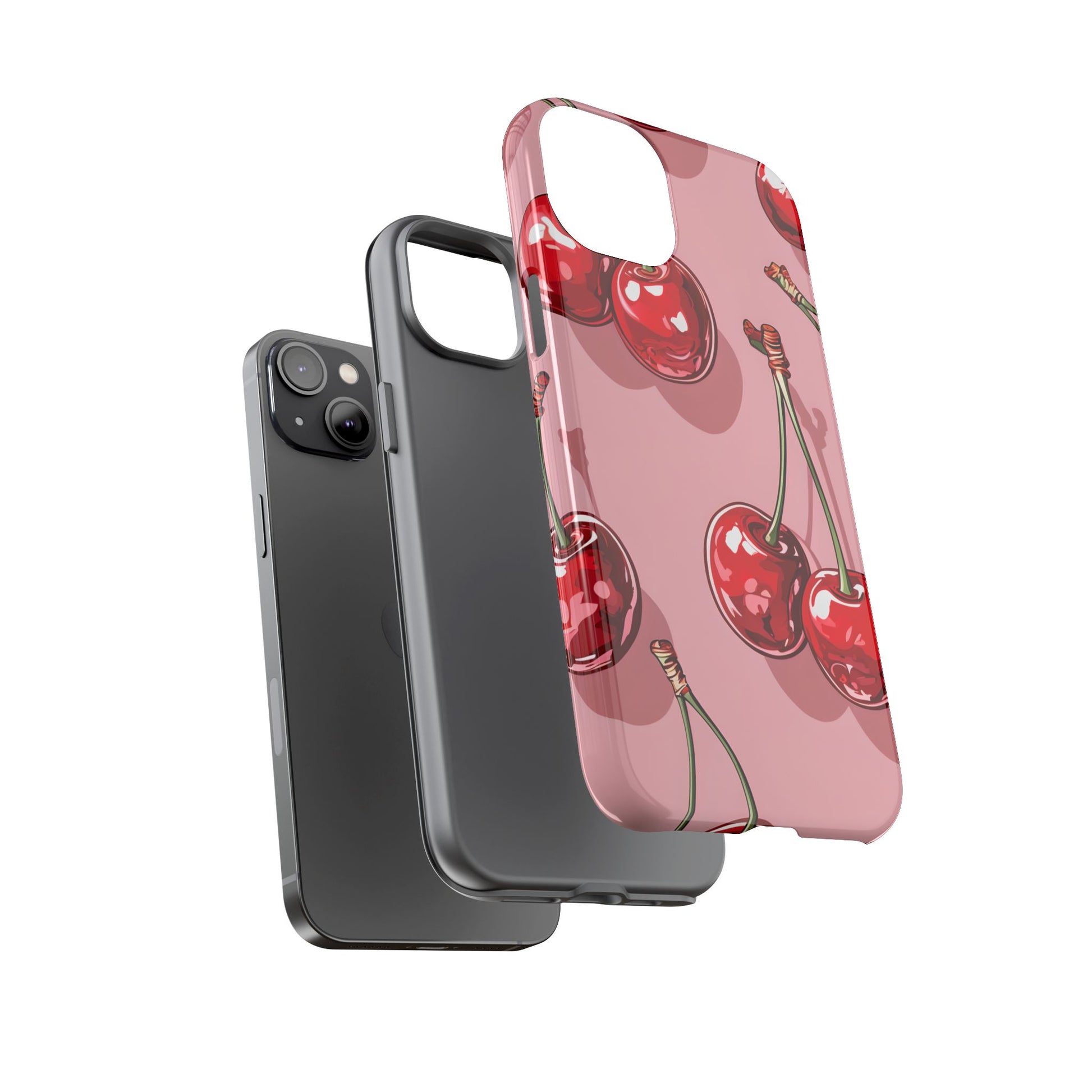 Cherry Blossom Phone Case, Tough Phone Cover, Cute Cherry Design, Summer Vibes, Phone Accessory, Gift for Her