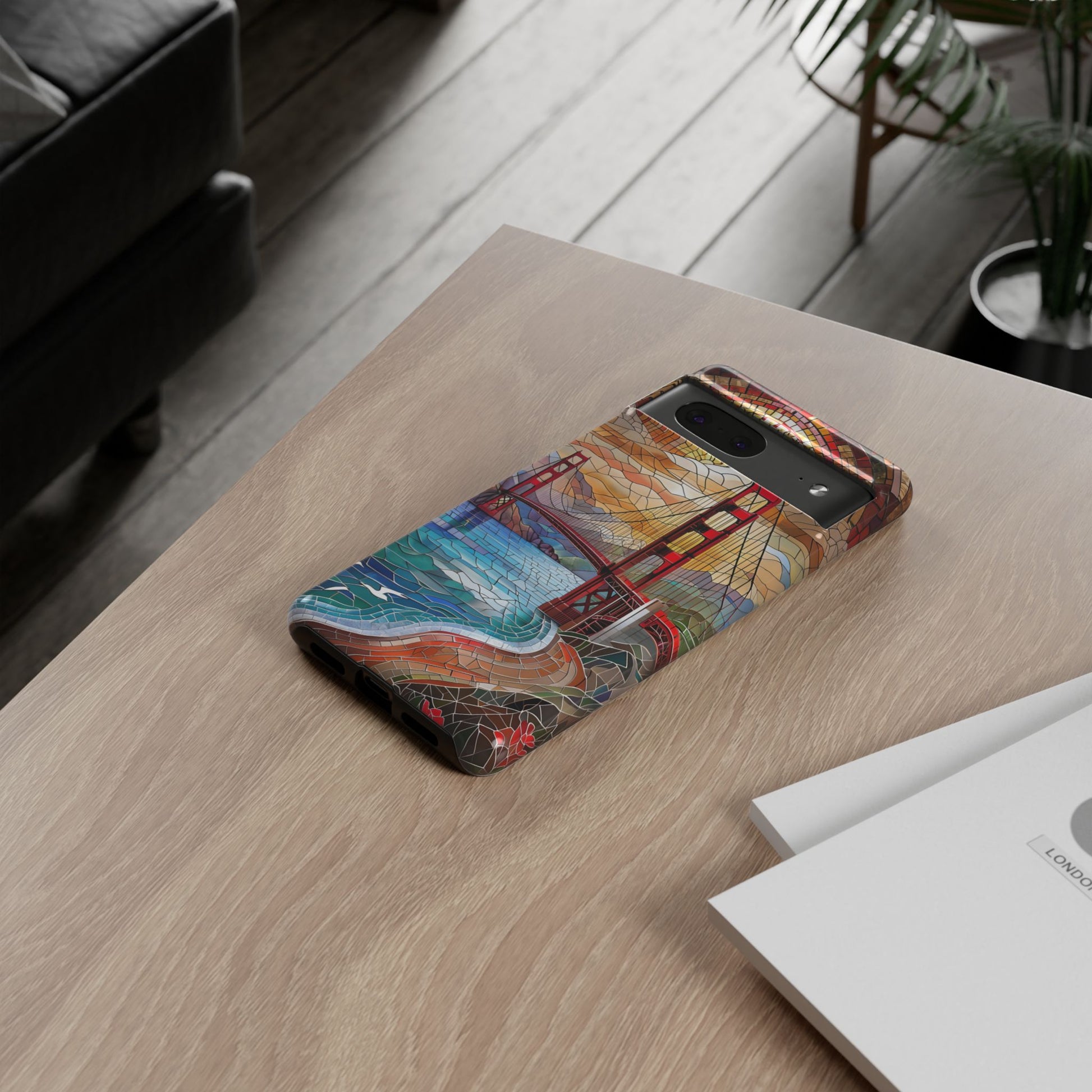 Golden Gate Bridge Phone Case, Artistic Phone Cover, Unique Gift for Travelers, Vibrant Cell Phone Accessory, Nature-Inspired Design